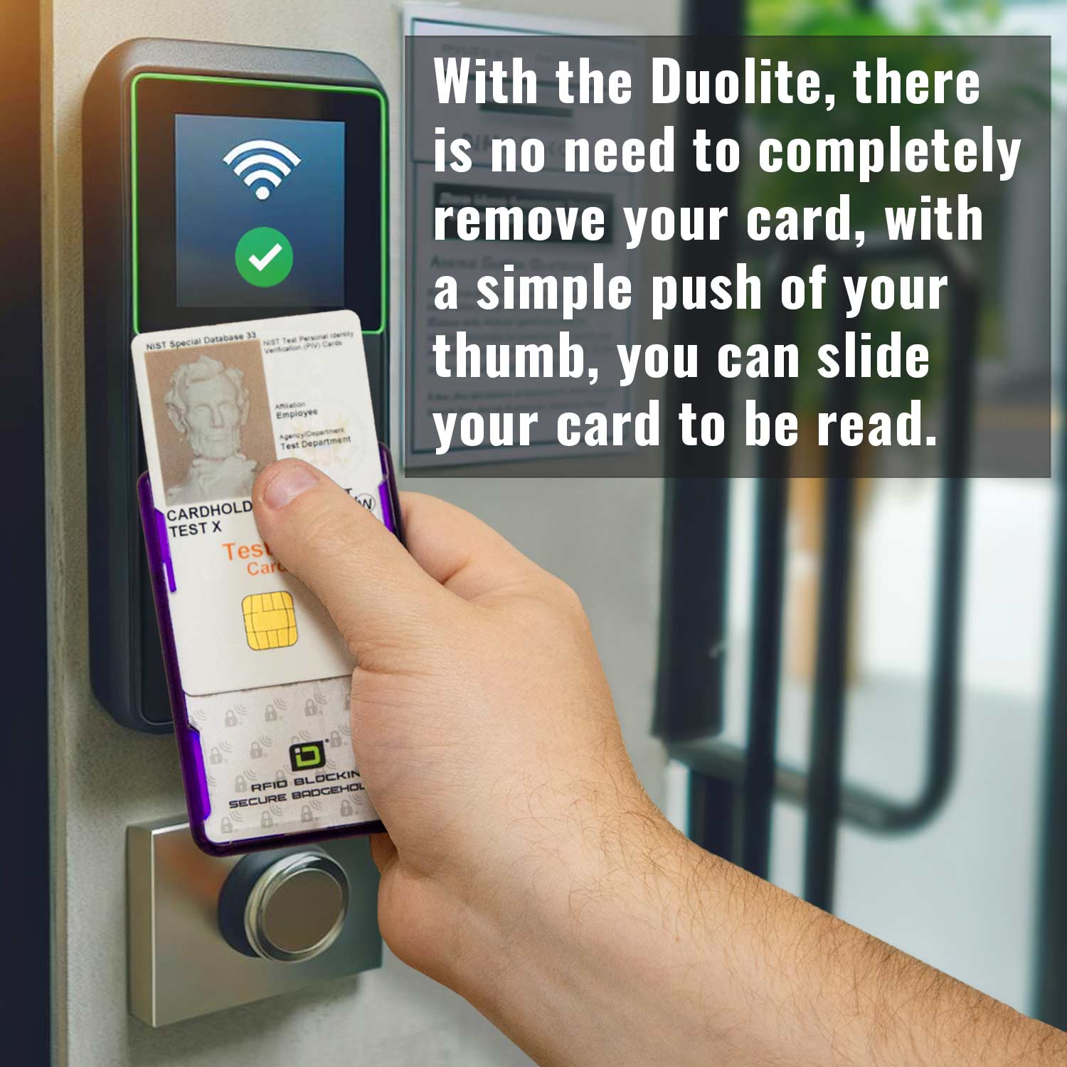 Secure Badge Holder DuoLite ® Vertical 2 ID Card Holder