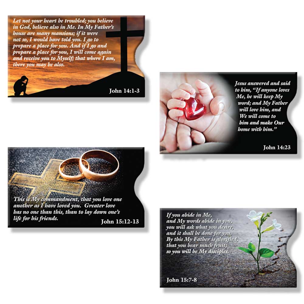 RFID Card Sleeves | 8-Pack Faith Design Credit Card Sleeves | ID Stronghold RFID Card Sleeves | 8-Pack Faith Design Credit Card Sleeves | ID Stronghold