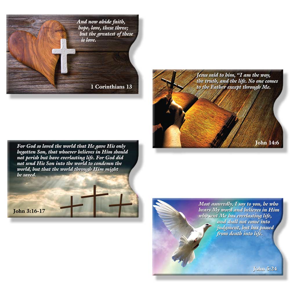 RFID Blocking Credit Card Sleeves - Faith Sleeve 8 Pack - biblecc8pk