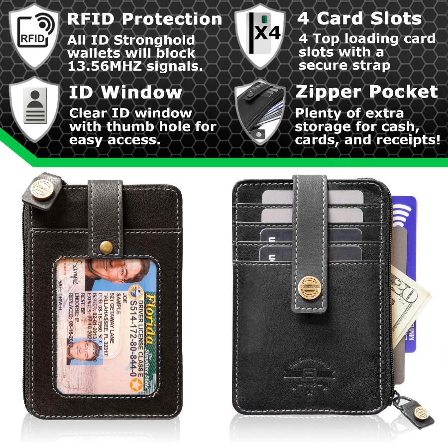 RFID Wallet 6 Slot Bifold Card Holder - RFID Blocking Wallets for Men