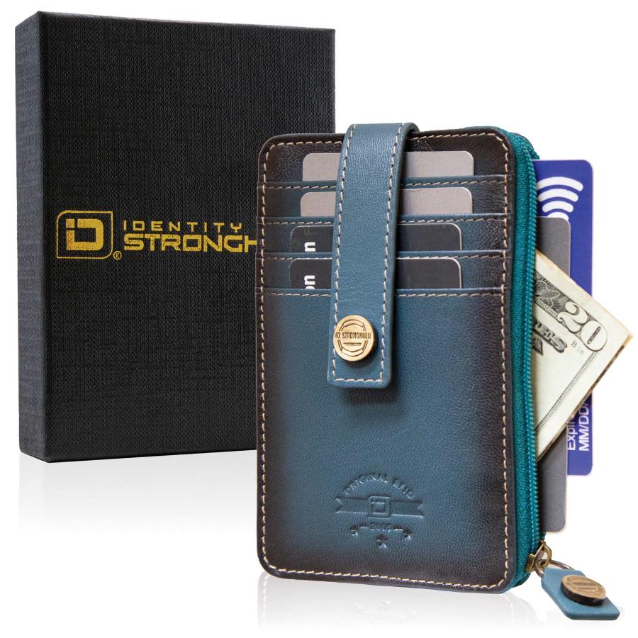 RFID Blocking Mega Mini Wallet - Blue - IDSH7054 - blu