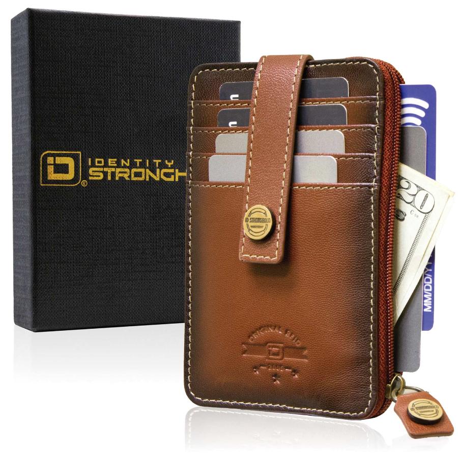 RFID Blocking Mega Mini Wallet - Brown - IDSH7054 - abrn