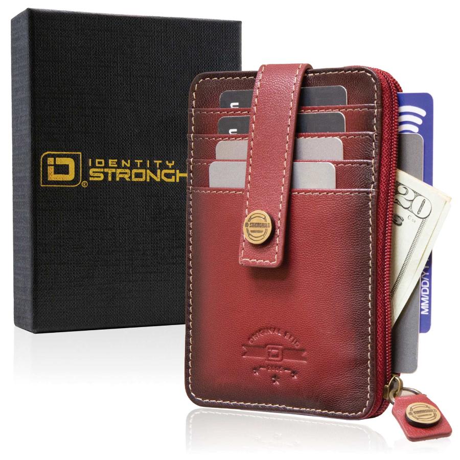 RFID Blocking Mega Mini Wallet - Red - IDSH7054 - red