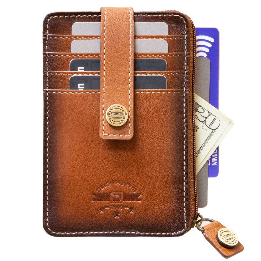 RFID Blocking Mega Mini Wallet - Brown - IDSH7054 - abrn
