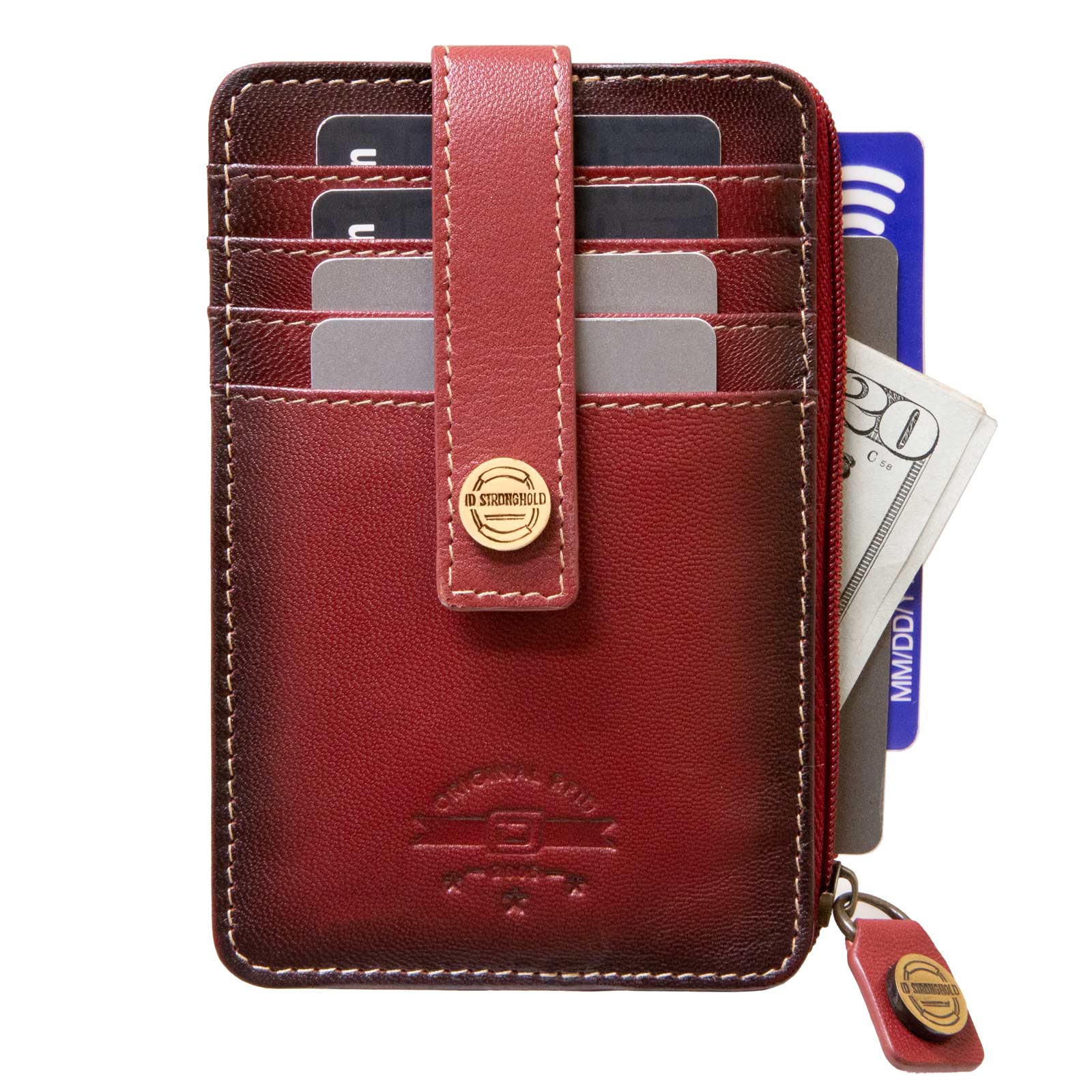 ID Credit Bank Card Holder Wallet Men Anti Rfid Blocking Protected Magic  Leather Slim Mini Small Money Wallets Case (Blue)