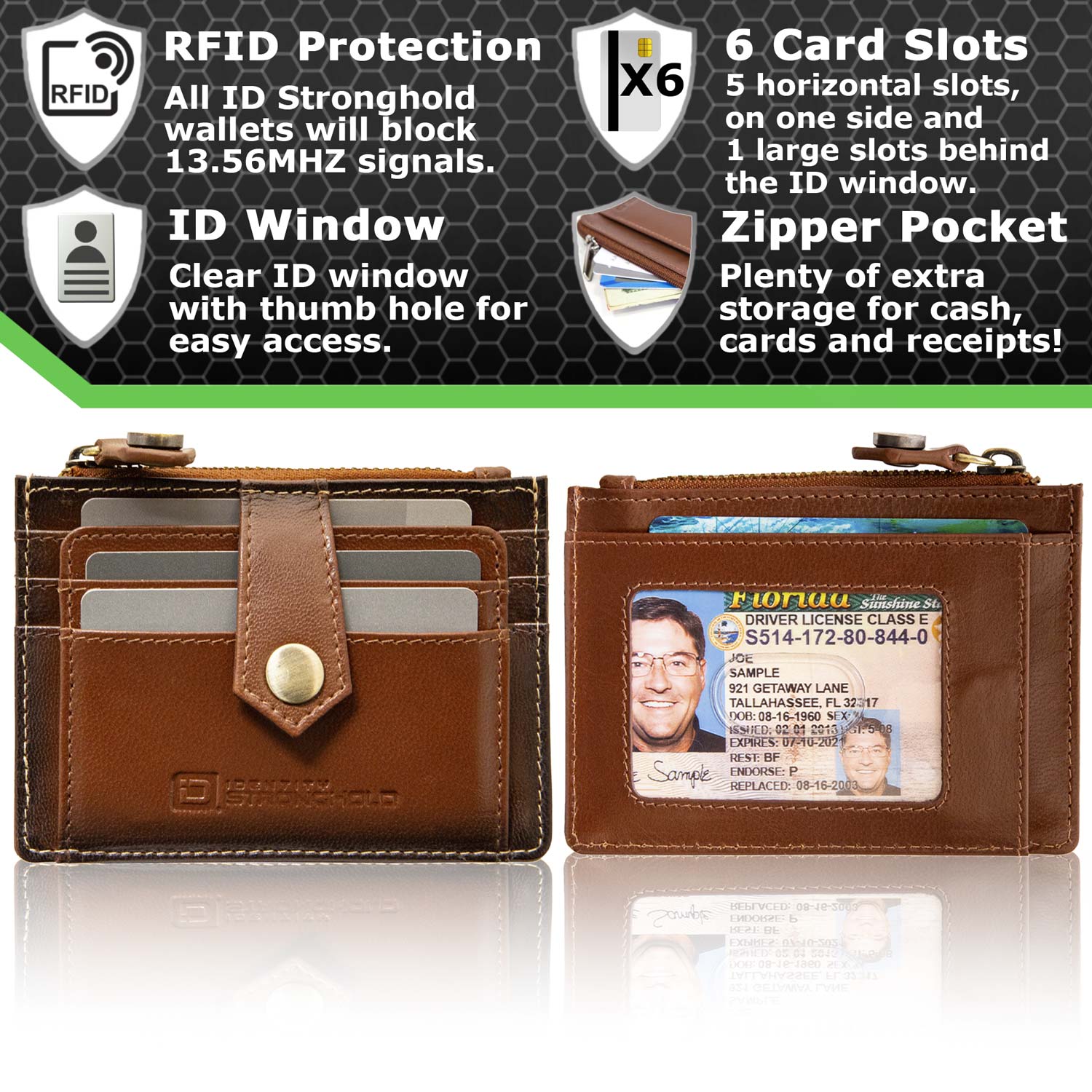RFID Blocking Money Clip Mini Wallet