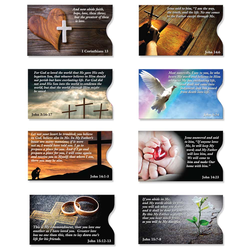 RFID Blocking Credit Card Sleeves - Faith Sleeve 8 Pack - biblecc8pk