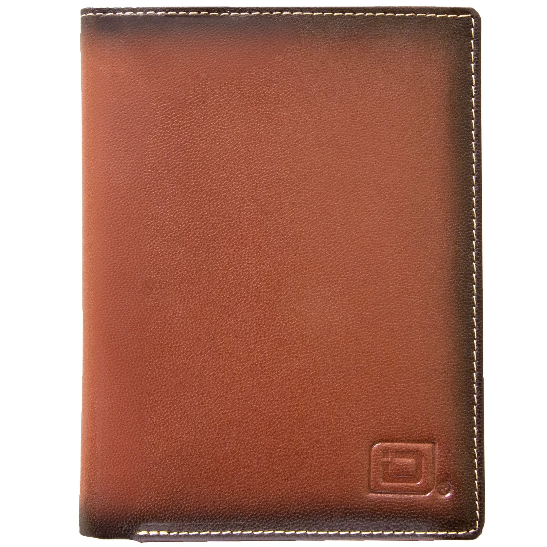 RFID-Blocking Leather-Passport-Wallet-Brown