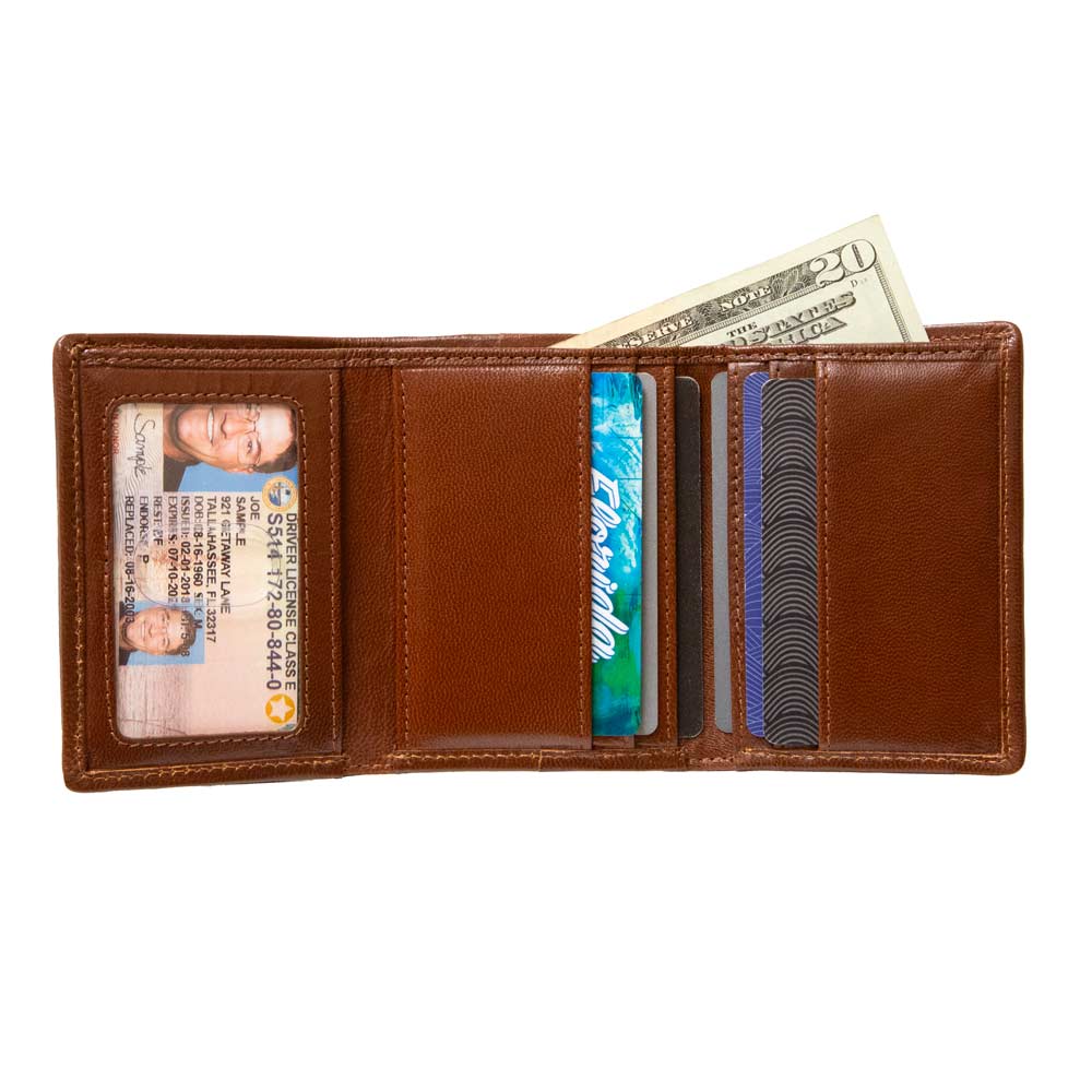 Men's Slim RFID Trifold Wallet with ID - Denim - IDSH7031 - den
