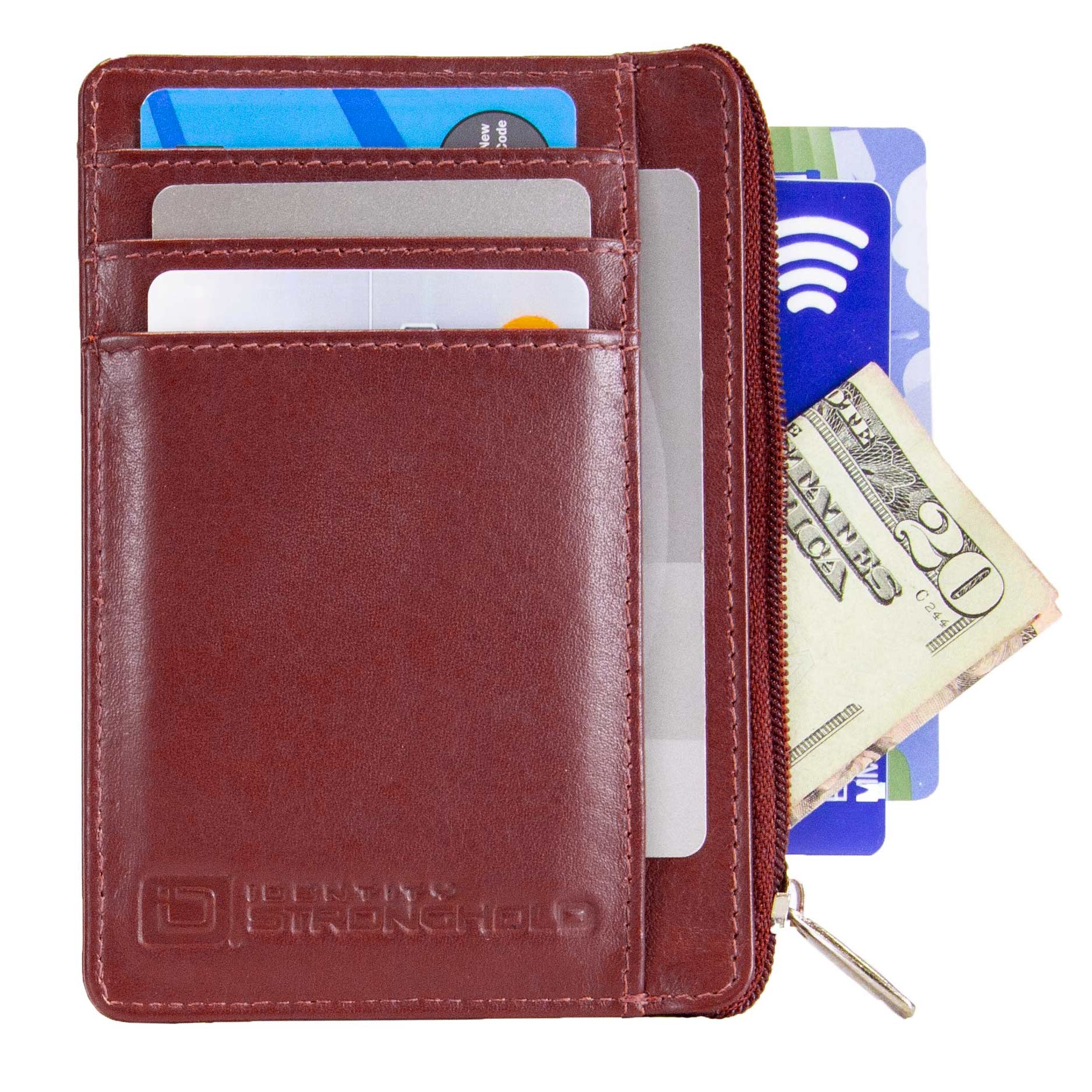 7004 Red RFID Blocking Minimalist Wallet Full