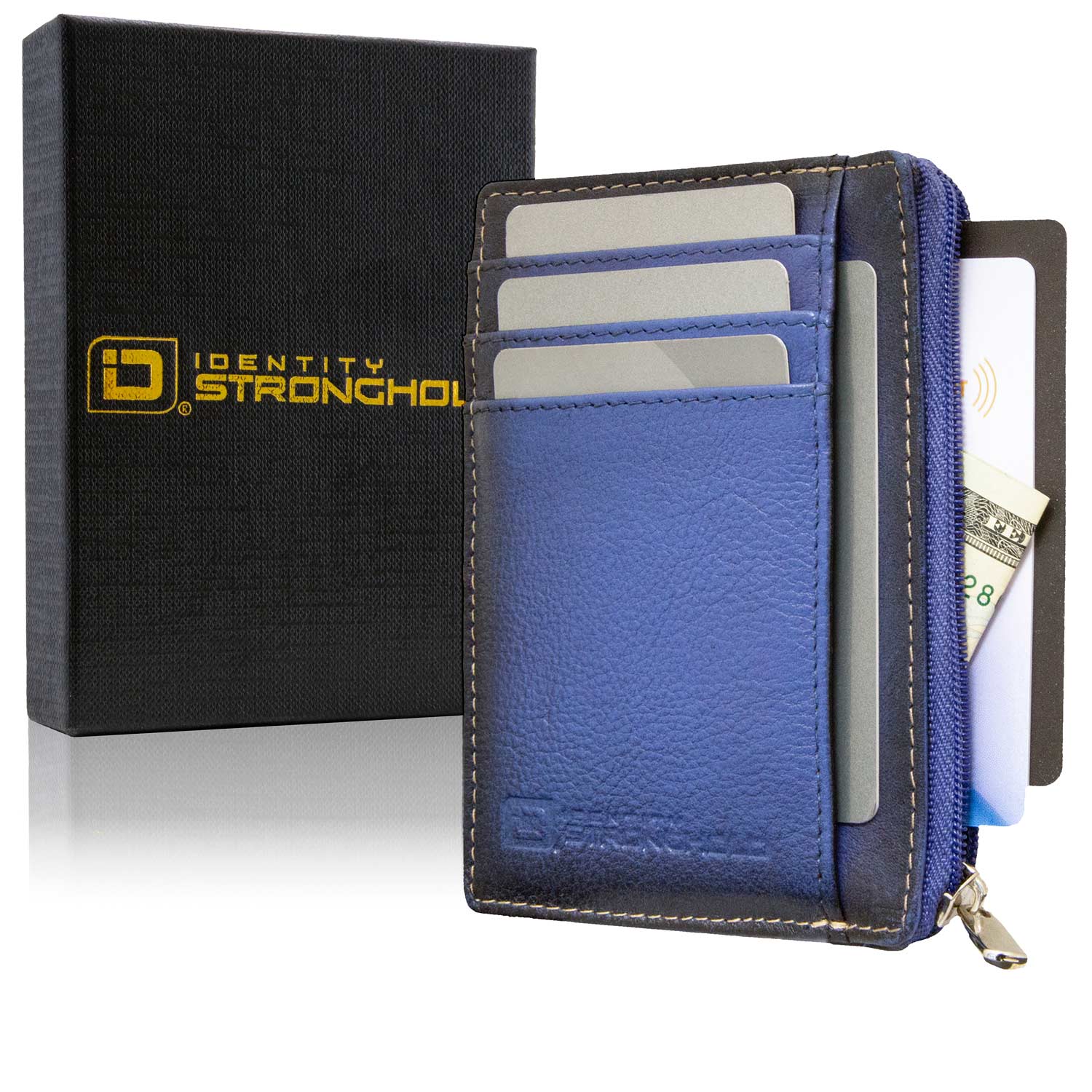 7004 Blue RFID Blocking Minimalist Wallet Box