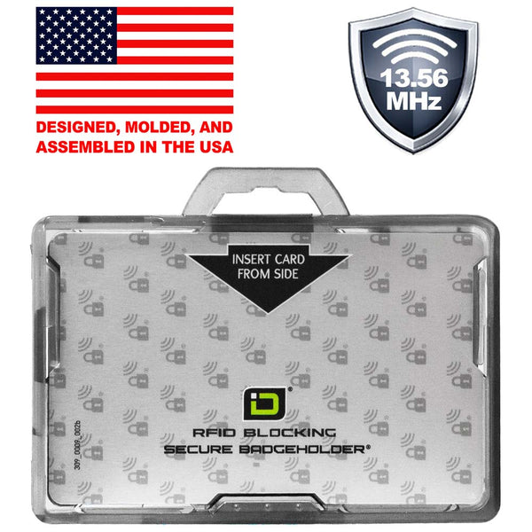 Horizontal ID Badge Holder | RFID Card Shield | ID Stronghold