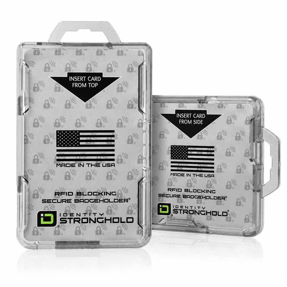 Secure Badge Holder DuoLite Vertical 2 ID Card Holder | ID Stronghold