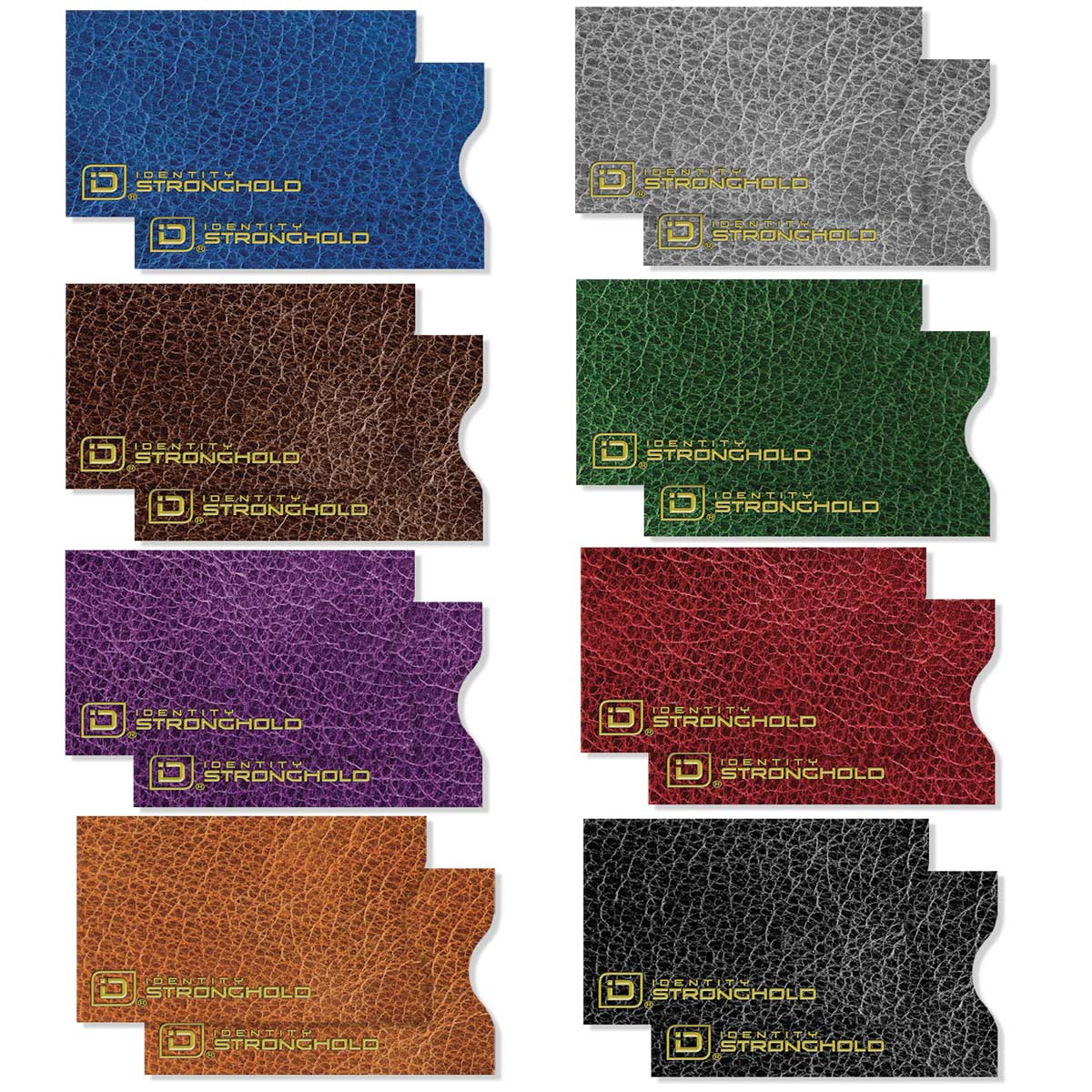 RFID Blocking Credit Card Sleeves - Leather Look 16 Pack