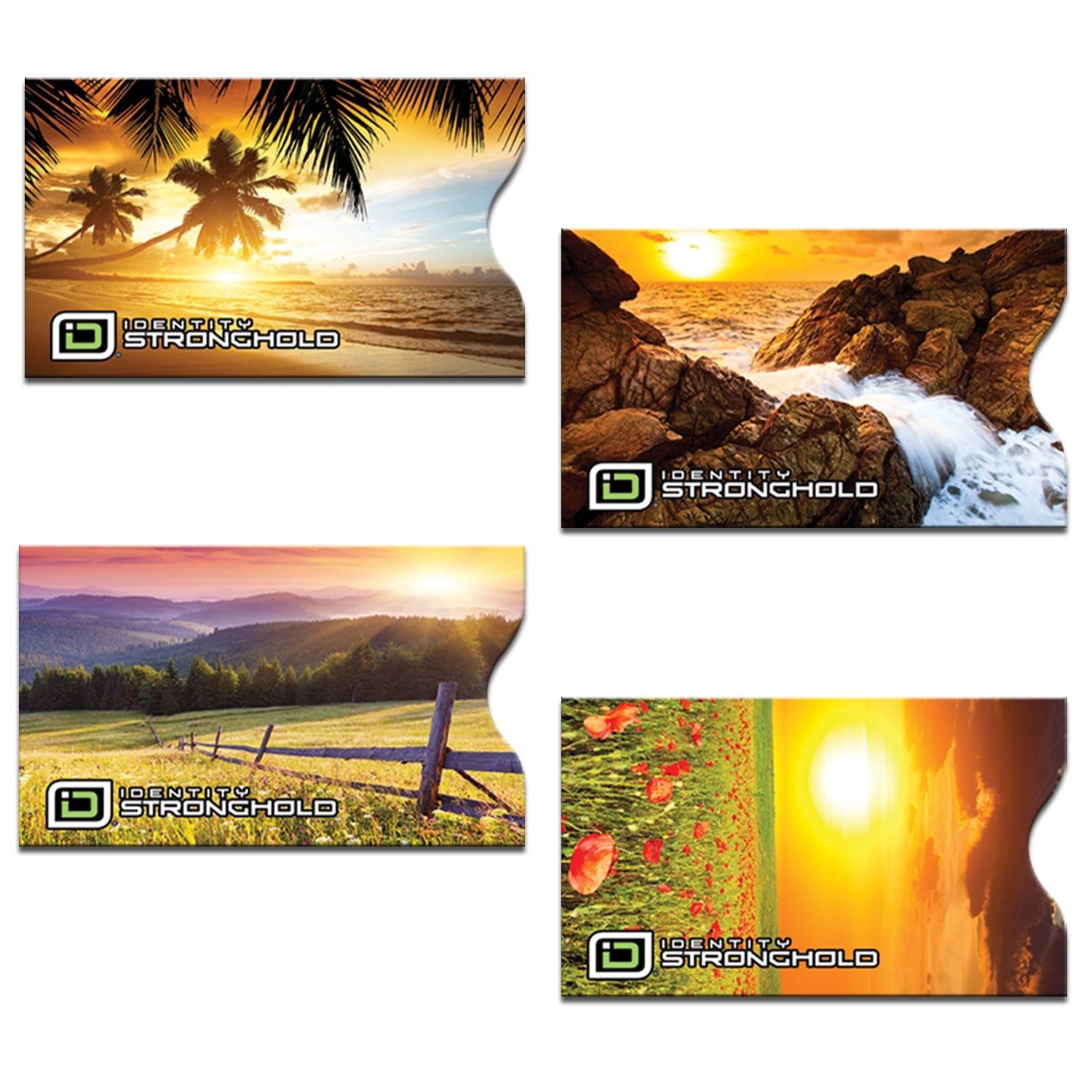 RFID Blocking Sunsets Credit Card Sleeves - 8 Pack