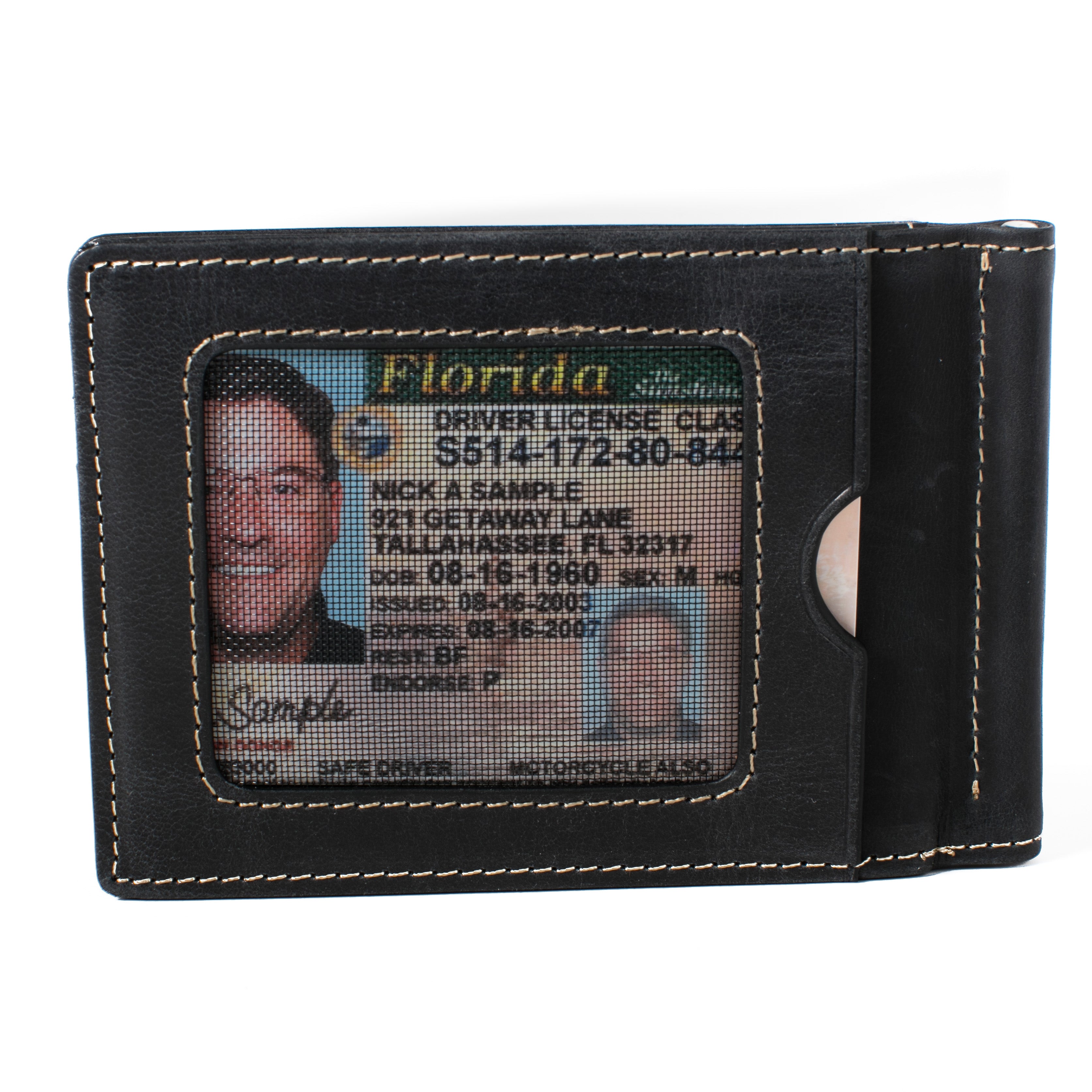 RFID Blocking Money Clip with ID Window