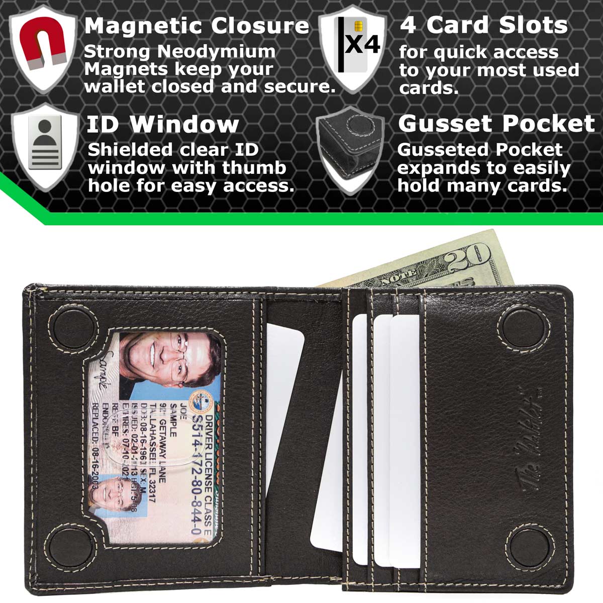 The Waltlet - Maximum Storage RFID Secure Minimalist Wallet