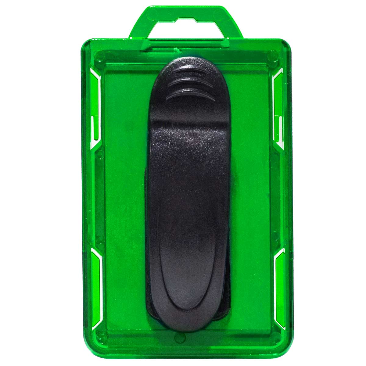 Secure Badge Holder Lite ™ Vertical 1 ID Card ID Holder with Belt Clip