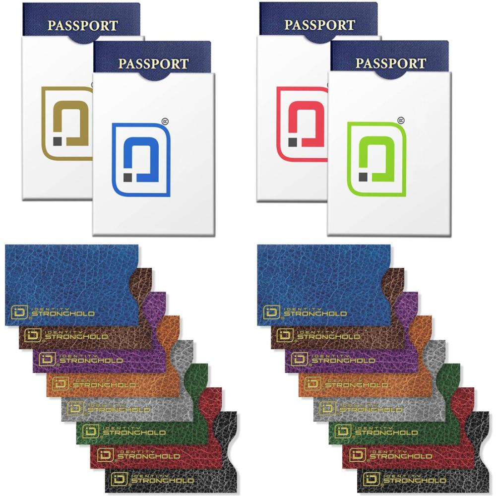 RFID Blocking Credit Card Sleeves - Leather Look 20 Pack - LEAL20PK - WEB