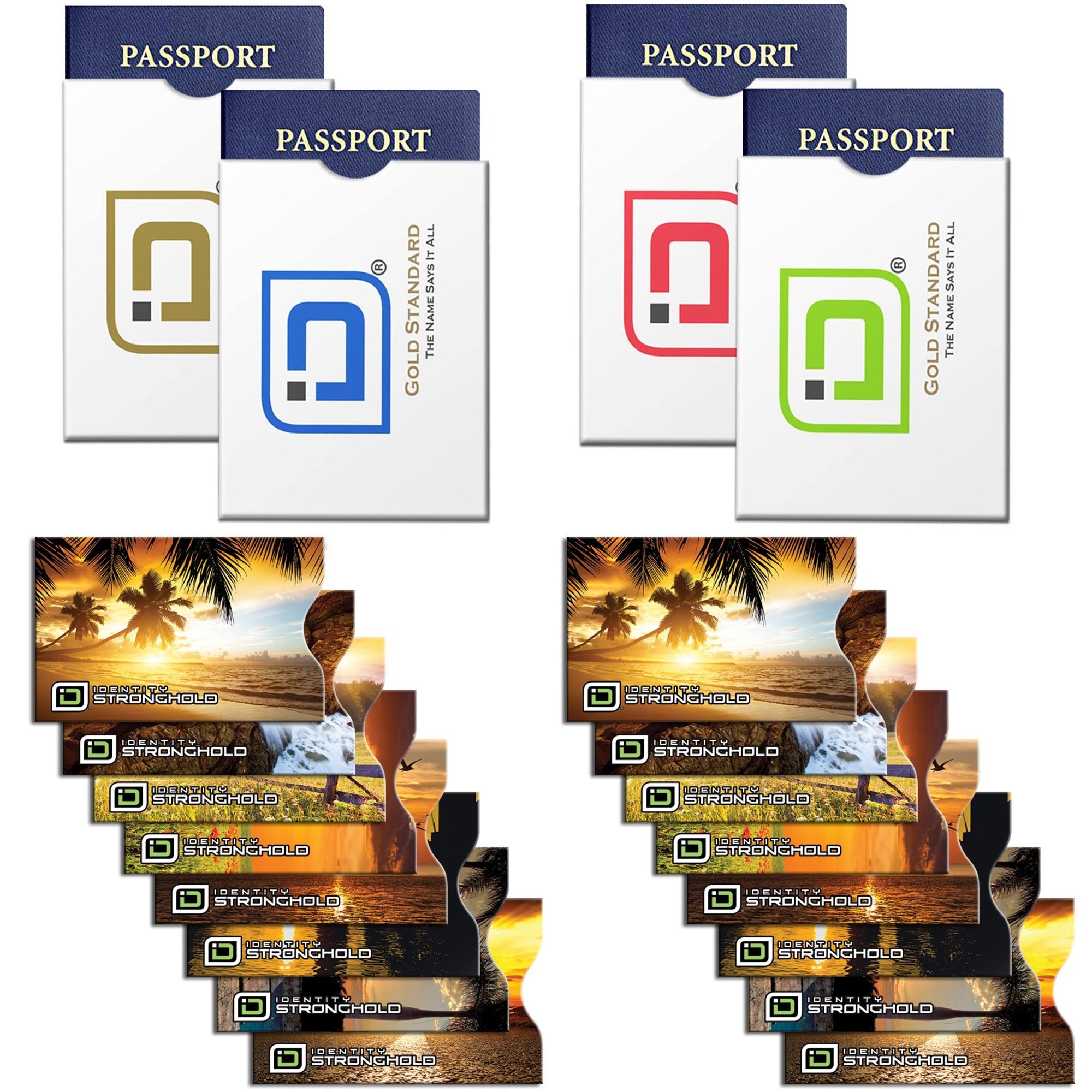 RFID Blocking Credit Card Sleeves - Sunset 20 Pack - SUN20PK - WEB