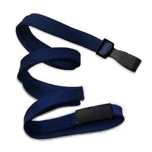 36 " Breakaway Lanyard for ID Badge Holders - Navy Blue - IDSH1008 - nvyblu