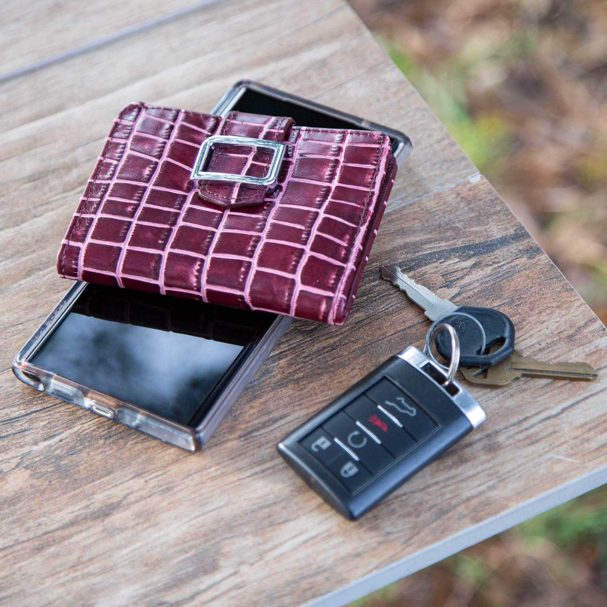 Luxury Leather Plaid Mini Storage Bag keychain Men Women Key Bag