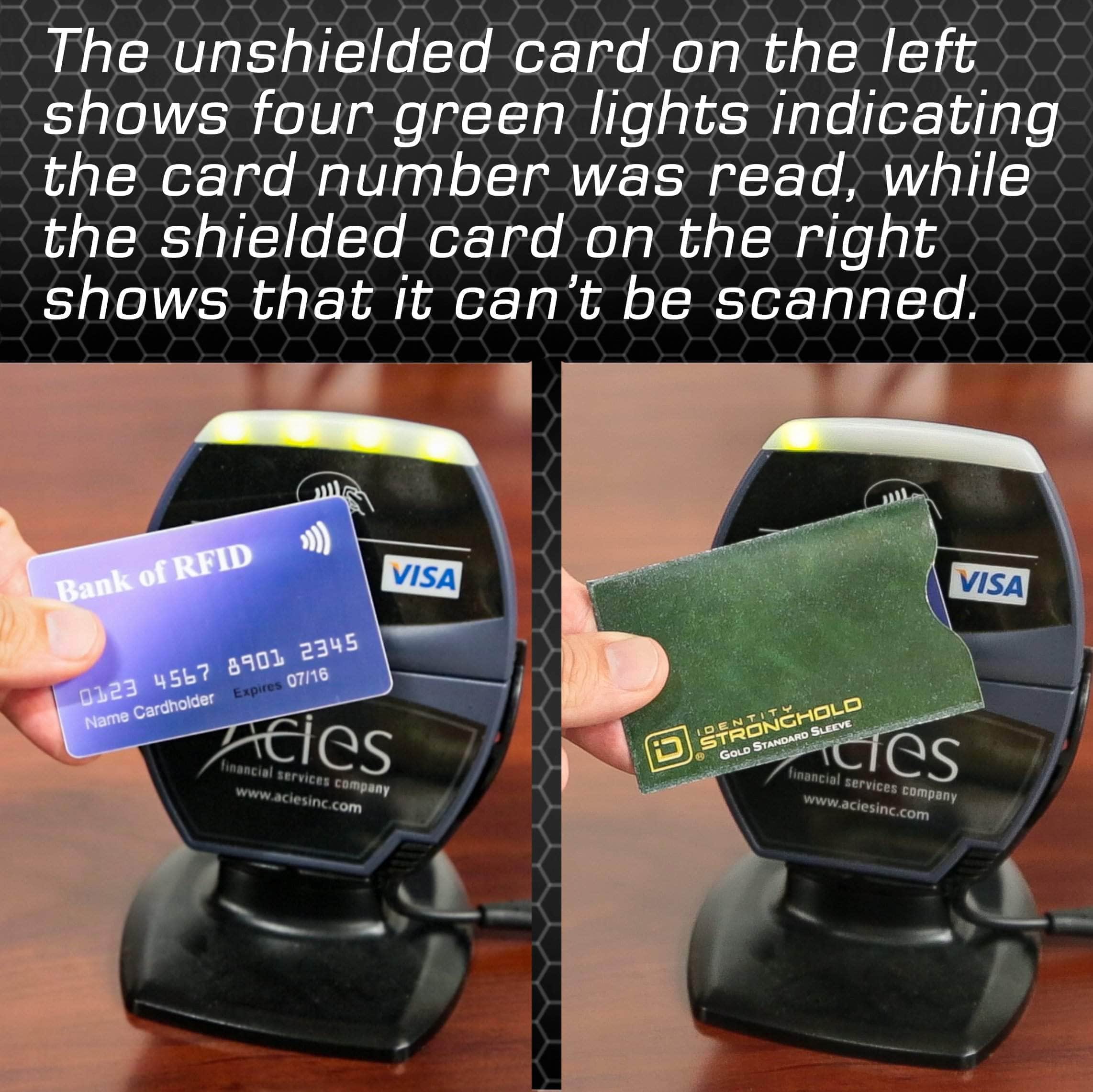 RFID Blocking Credit Card Sleeves - Leather Look 20 Pack - LEAL20PK - WEB