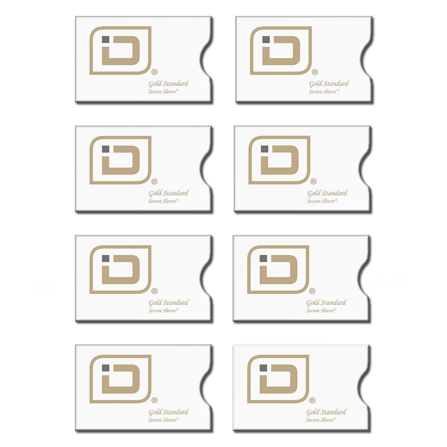 ID Stronghold Gold Sleeves Gold Credit Card Sleeve Covers - 8 Pack