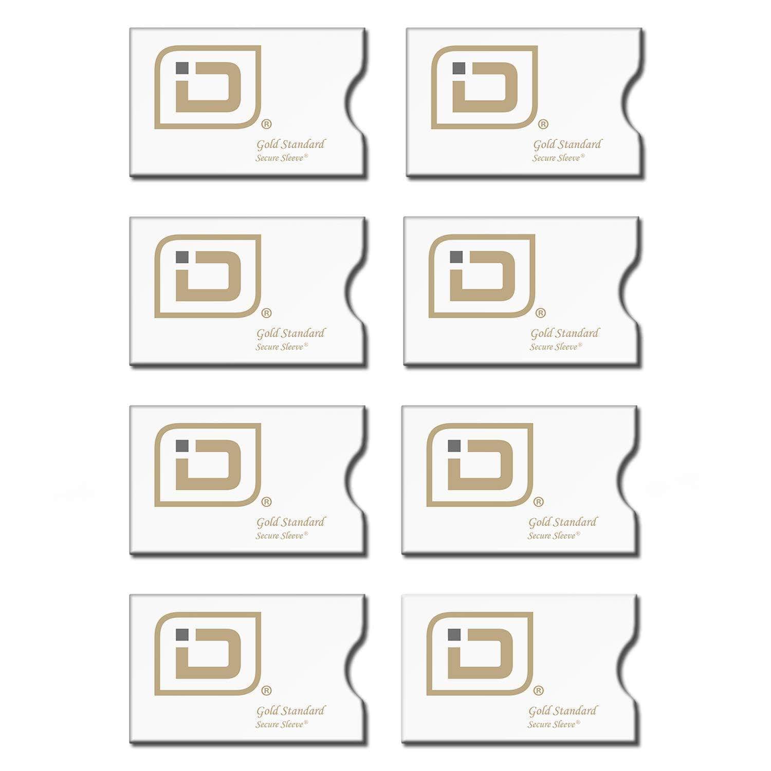 Gold Credit Card Sleeve Covers - 8 Pack - IDSH1003 - GOLD8PACK