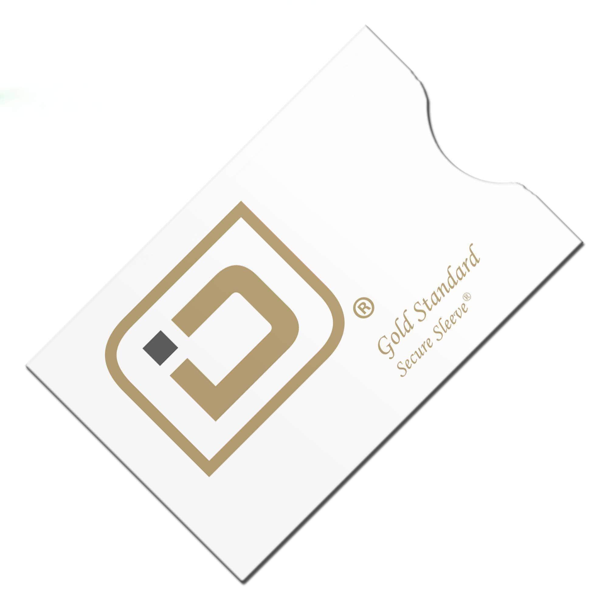 Gold Credit Card Sleeve Covers - 8 Pack - IDSH1003 - GOLD8PACK
