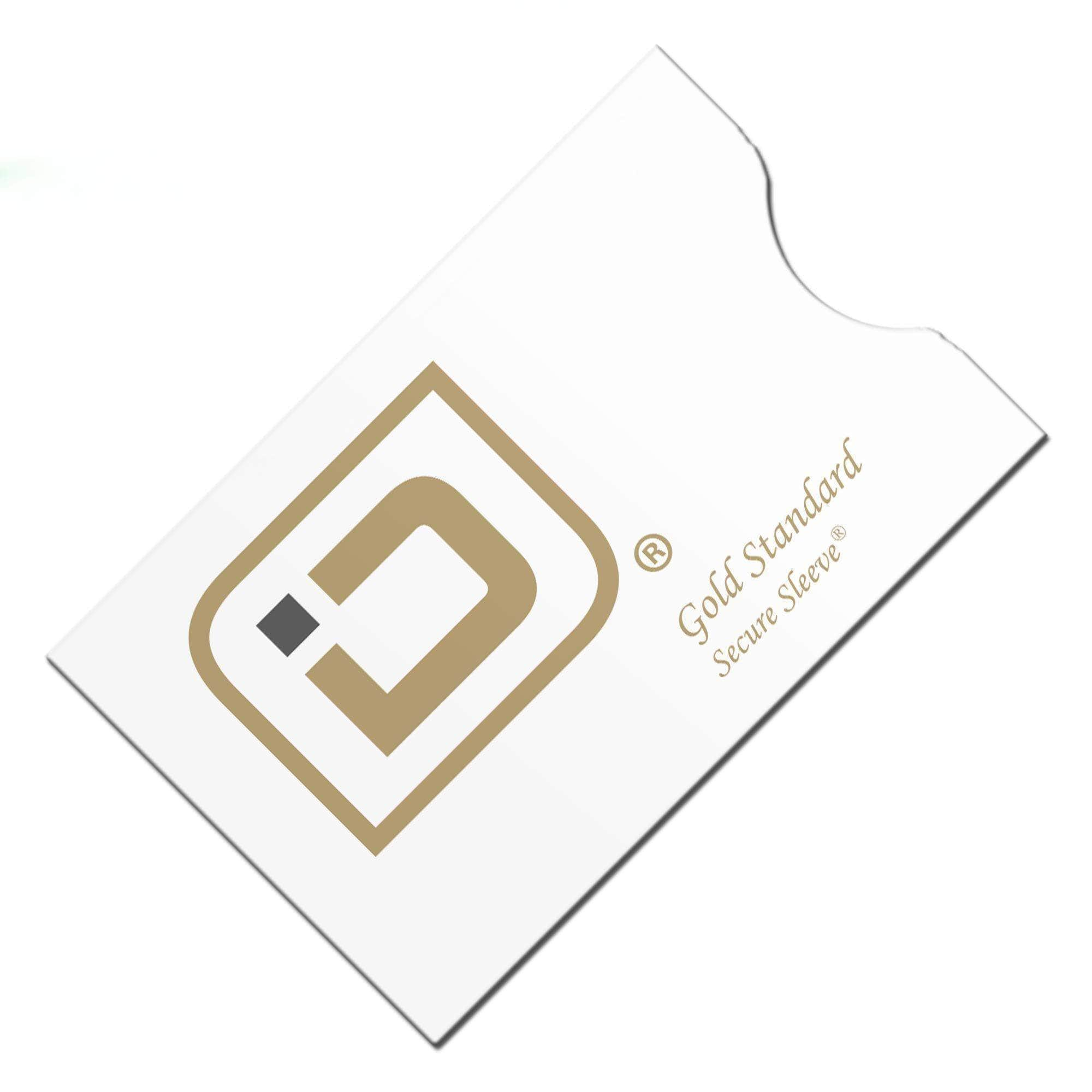 ID Stronghold  Gold Leather-Look RFID Sleeves 8 Pack