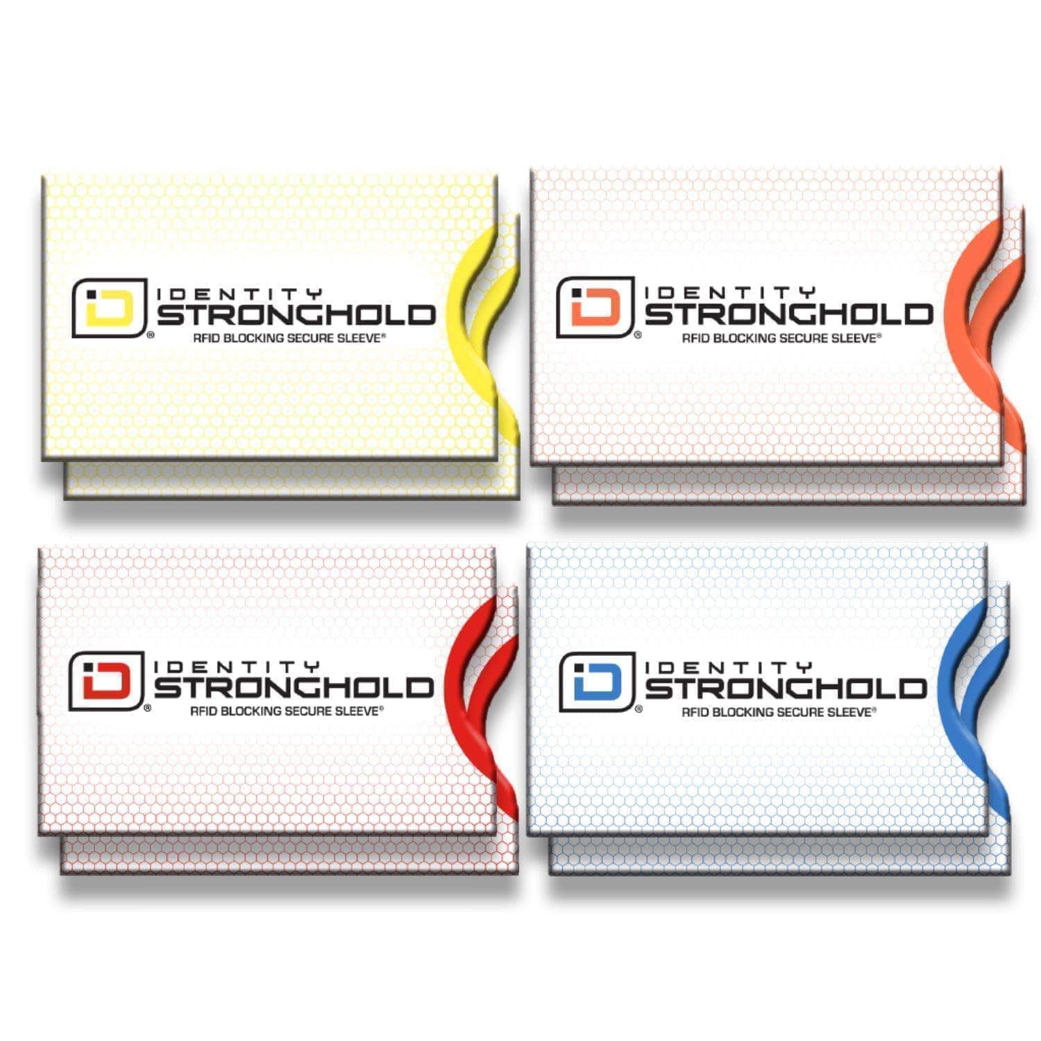 RFID Blocking Honeycomb Design Credit Card Sleeves - 16 Pack - HEXCC16PK