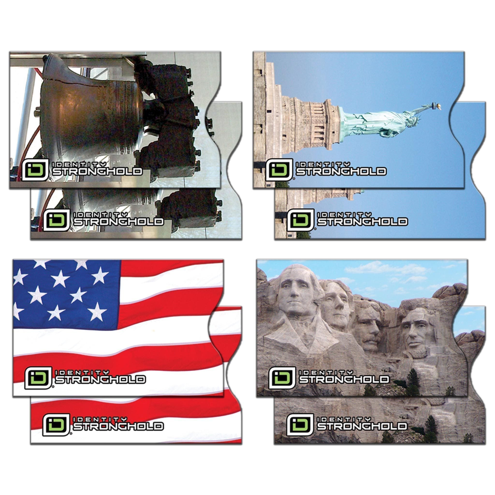 RFID Blocking Credit Card Sleeves - Patriotic 20 Pack - PAT20PK - WEB