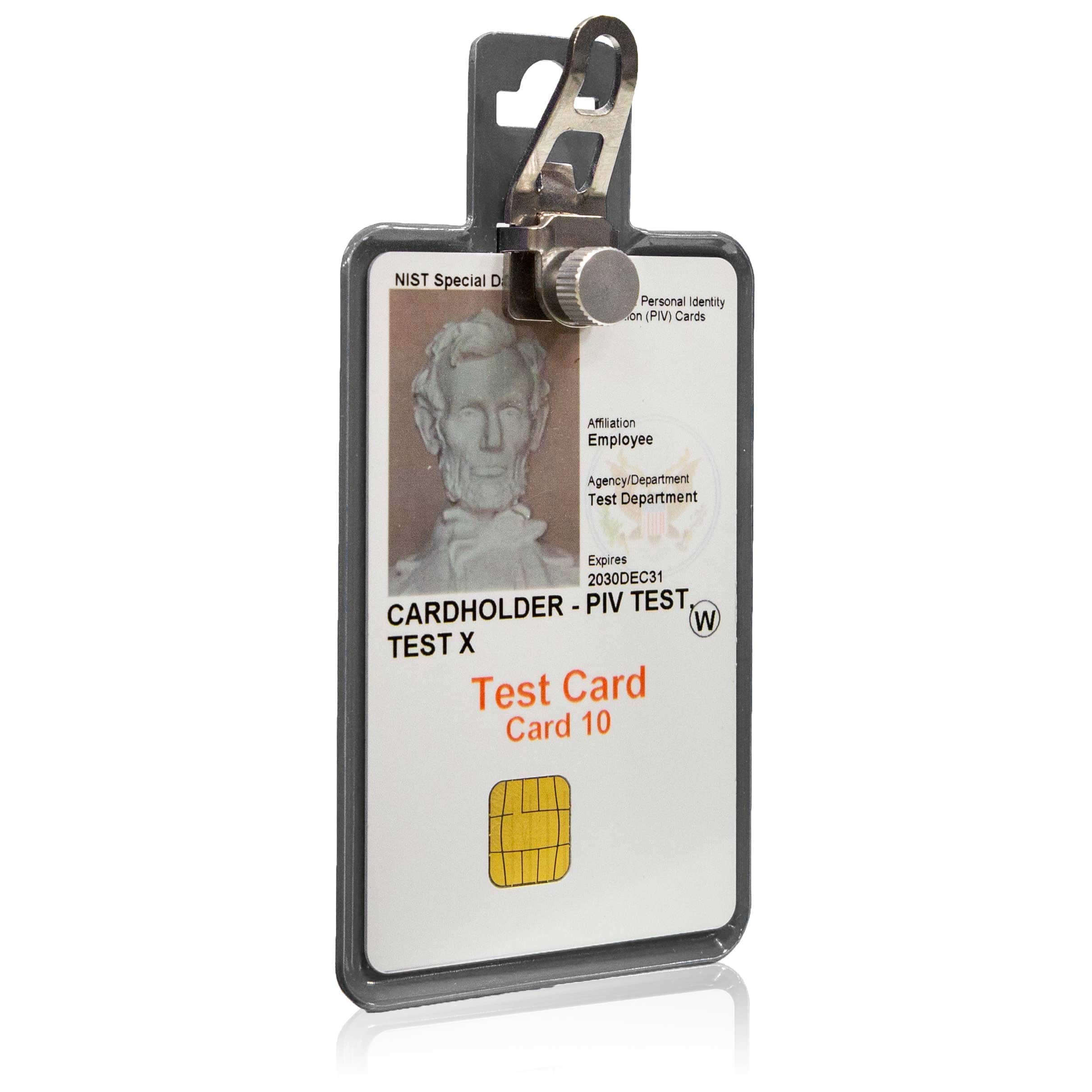 NEW - Magnetic Badge Holder - RFID Secure Badge Holder Genesis™ with BloxProx™ - Gray - IDSH1701 - gry