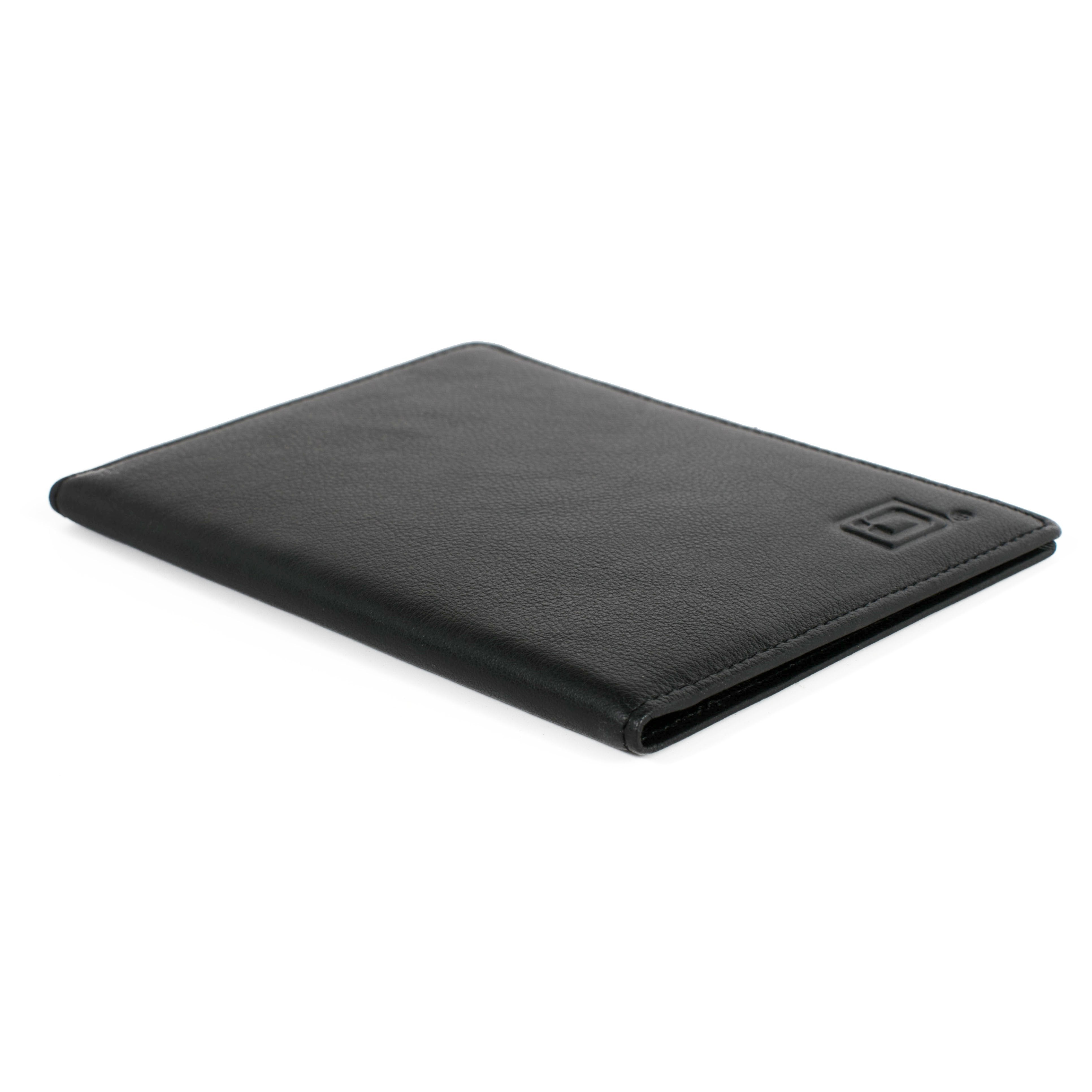 Leather RFID Blocking Passport Cover - Black - IDSH7204 - blk