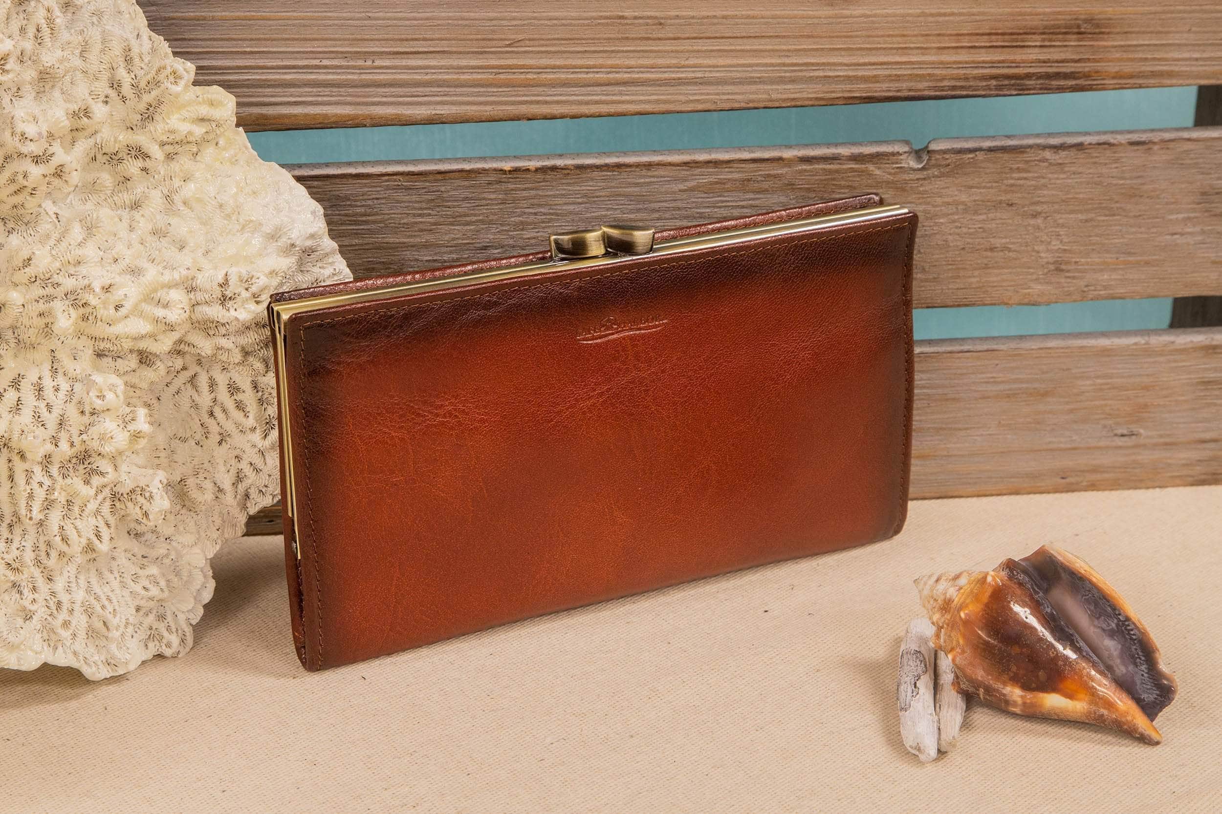 Leather Wallet With Wrist Strap, Ladies Leather Wallet Purse, Zip Around  Wallet, Brown Leather Wallet - Etsy