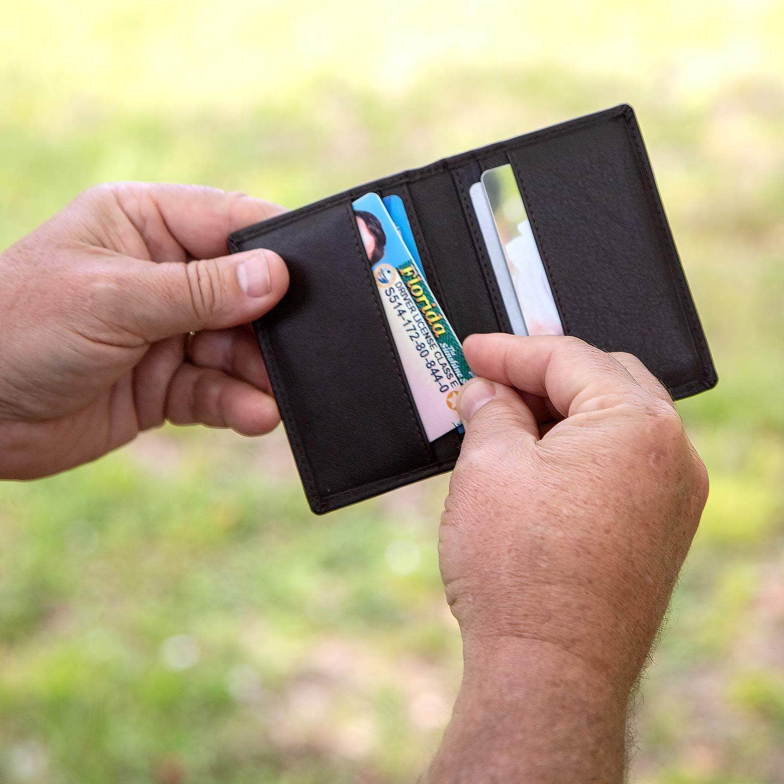RFID Wallet – 6 - Slot Bifold Card Holder - Black - IDSH7039 - blk