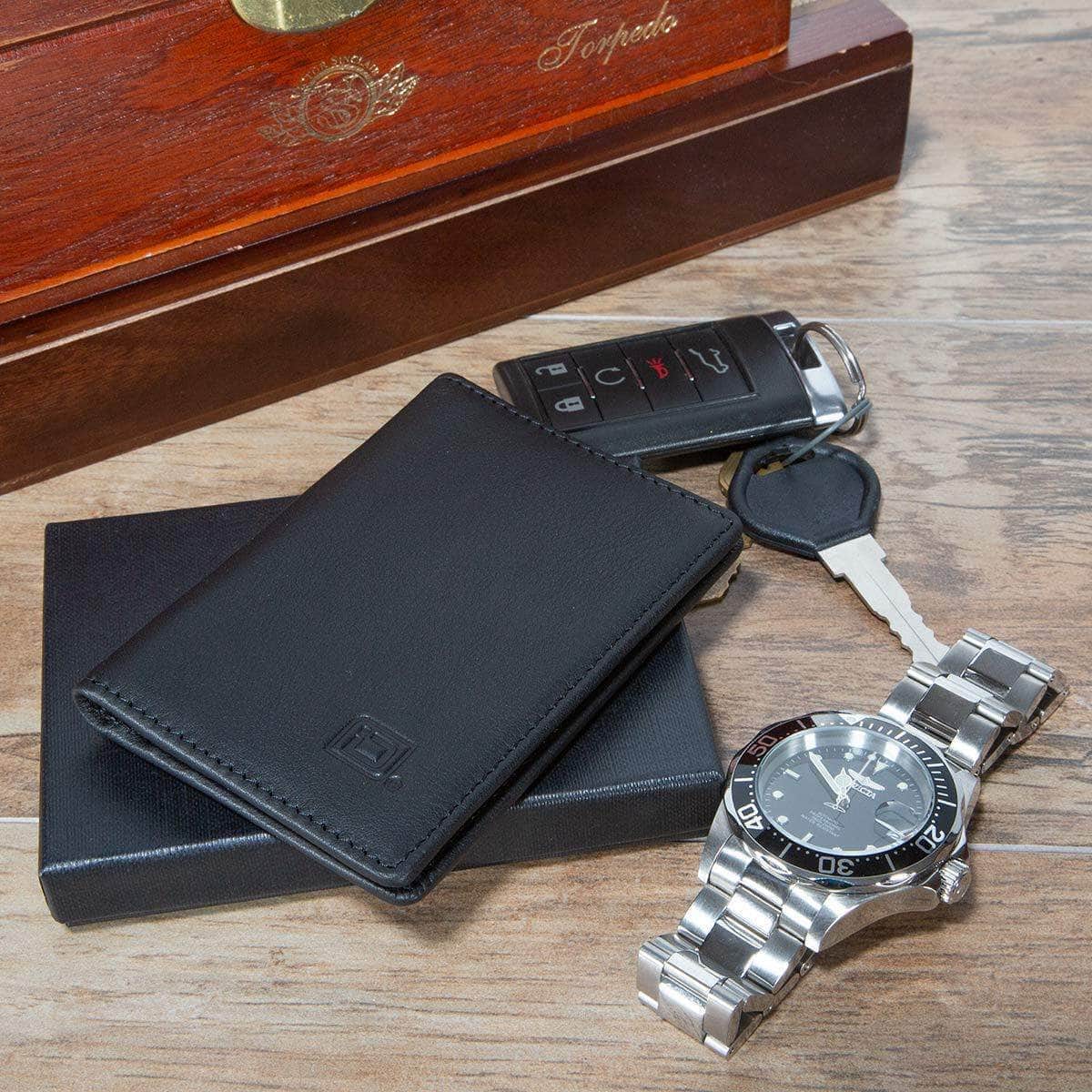 RFID Wallet – 6 - Slot Bifold Card Holder - Black - IDSH7039 - blk