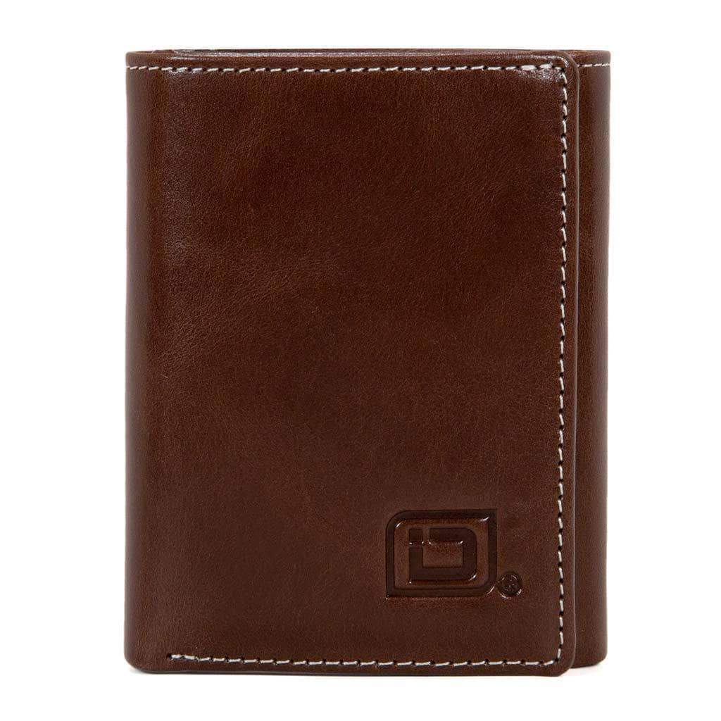 ID Stronghold Men's Wallet RFID Wallet 8 Slot Trifold Stonewashed Leather