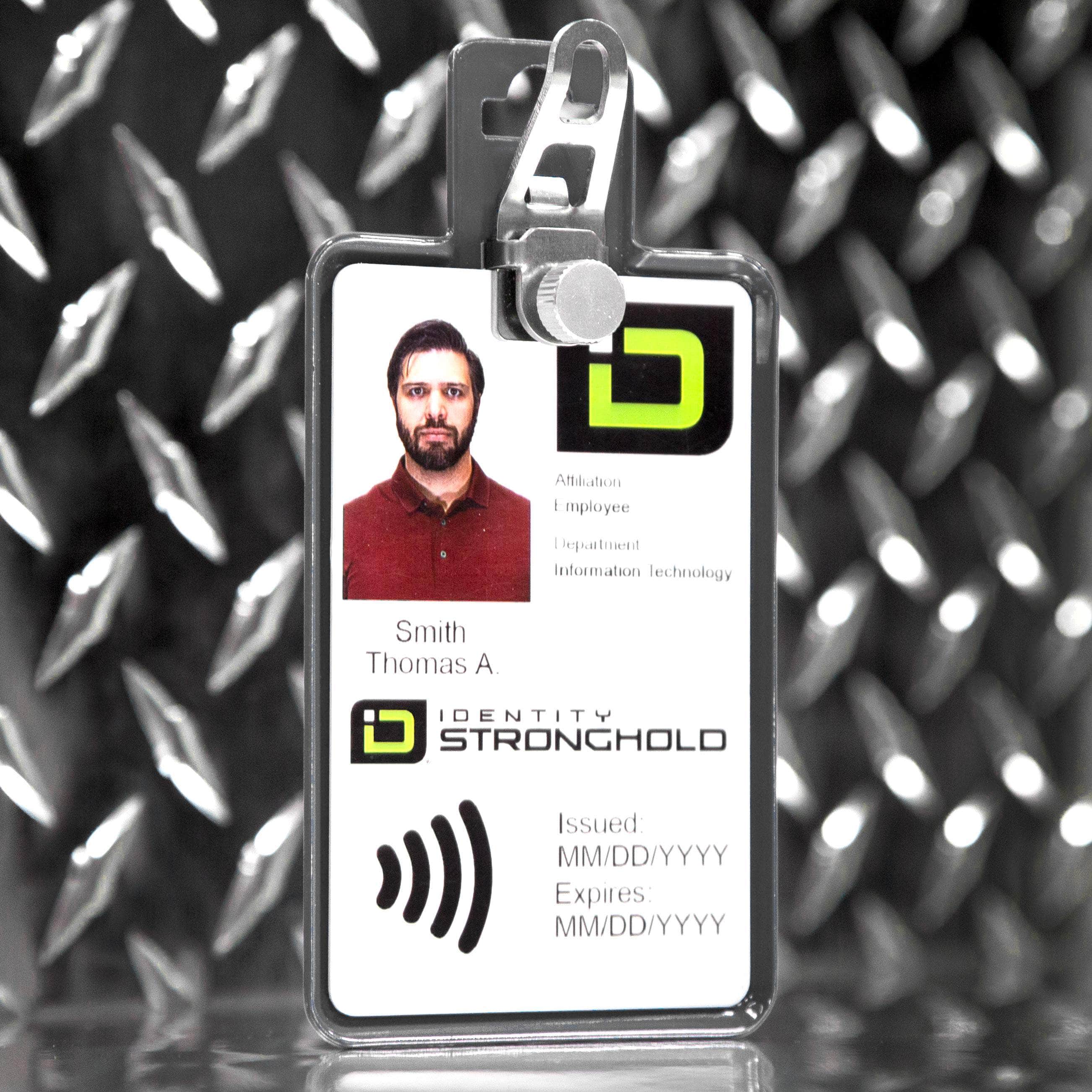 ID Stronghold Badgeholder BloxProx NEW - Magnetic Badge Holder - RFID Secure Badge Holder Genesis™ with BloxProx™