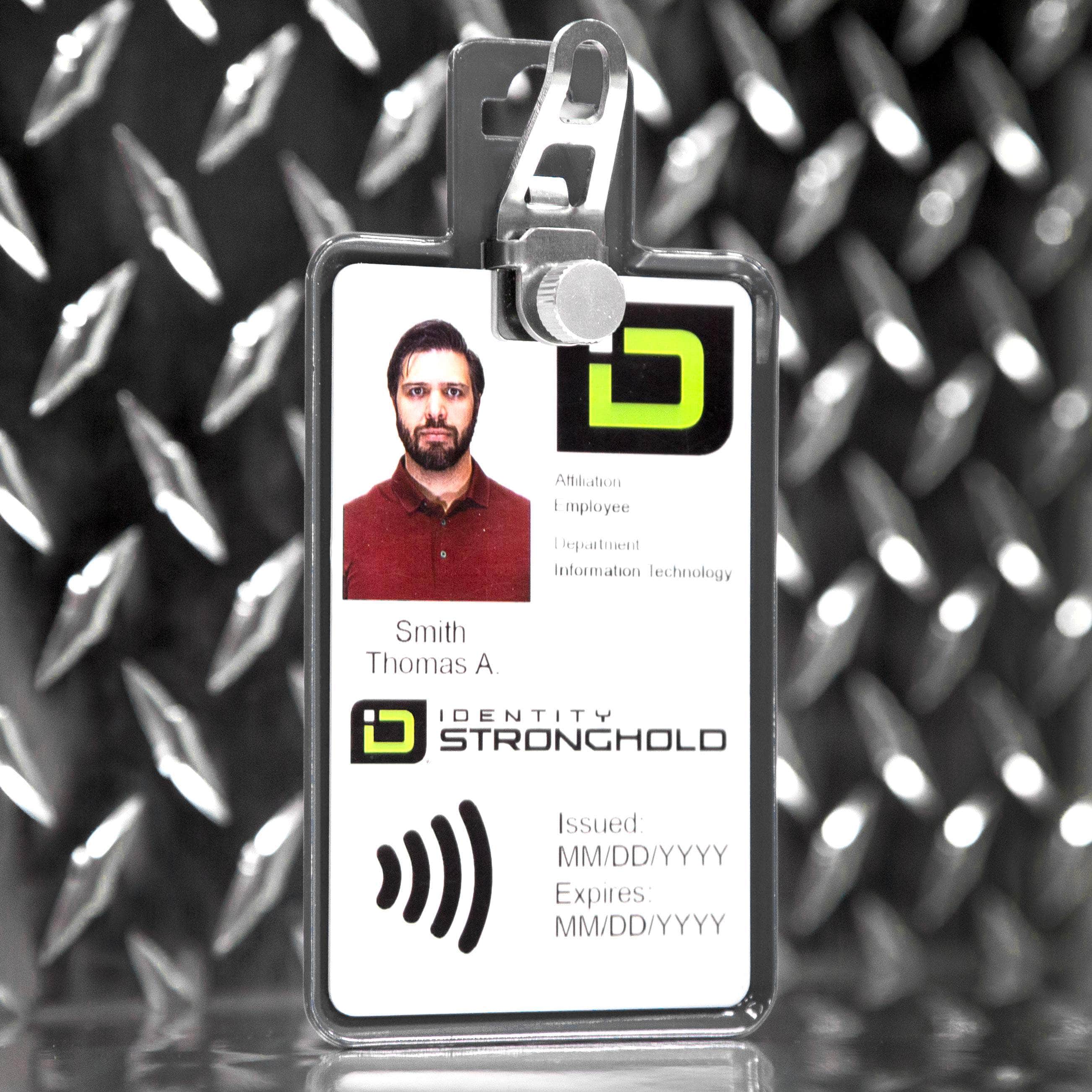 NEW - Magnetic Badge Holder - RFID Secure Badge Holder Genesis™ with BloxProx™ - Black - IDSH1701 - blk