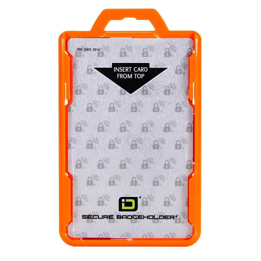 IDSH2004-001B-ID-Stronghold-Orange-DuoLite-Vertical-2-Card-Holder-Front