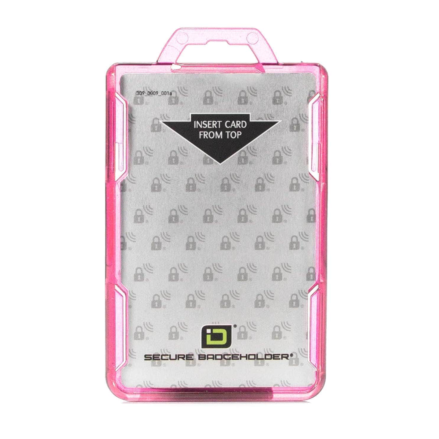 ID Stronghold Badgeholder Pink Secure Badge Holder Lite ™ Vertical 1 Card Holder