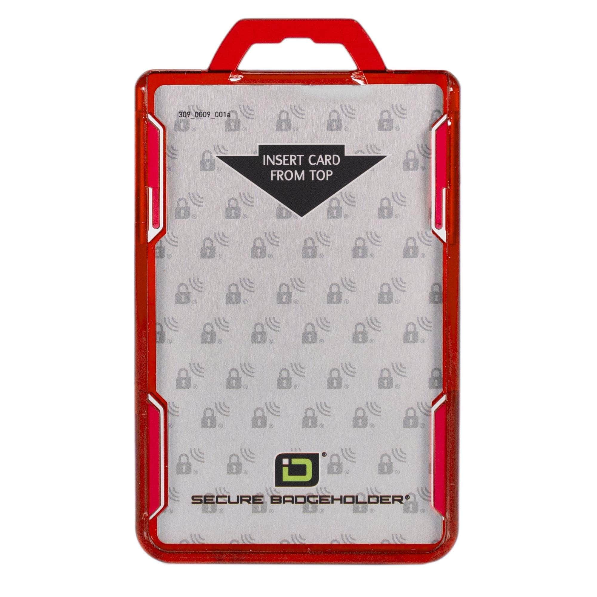 ID Stronghold Badgeholder Red Secure Badge Holder DuoLite ™ Vertical 2 Card Holder