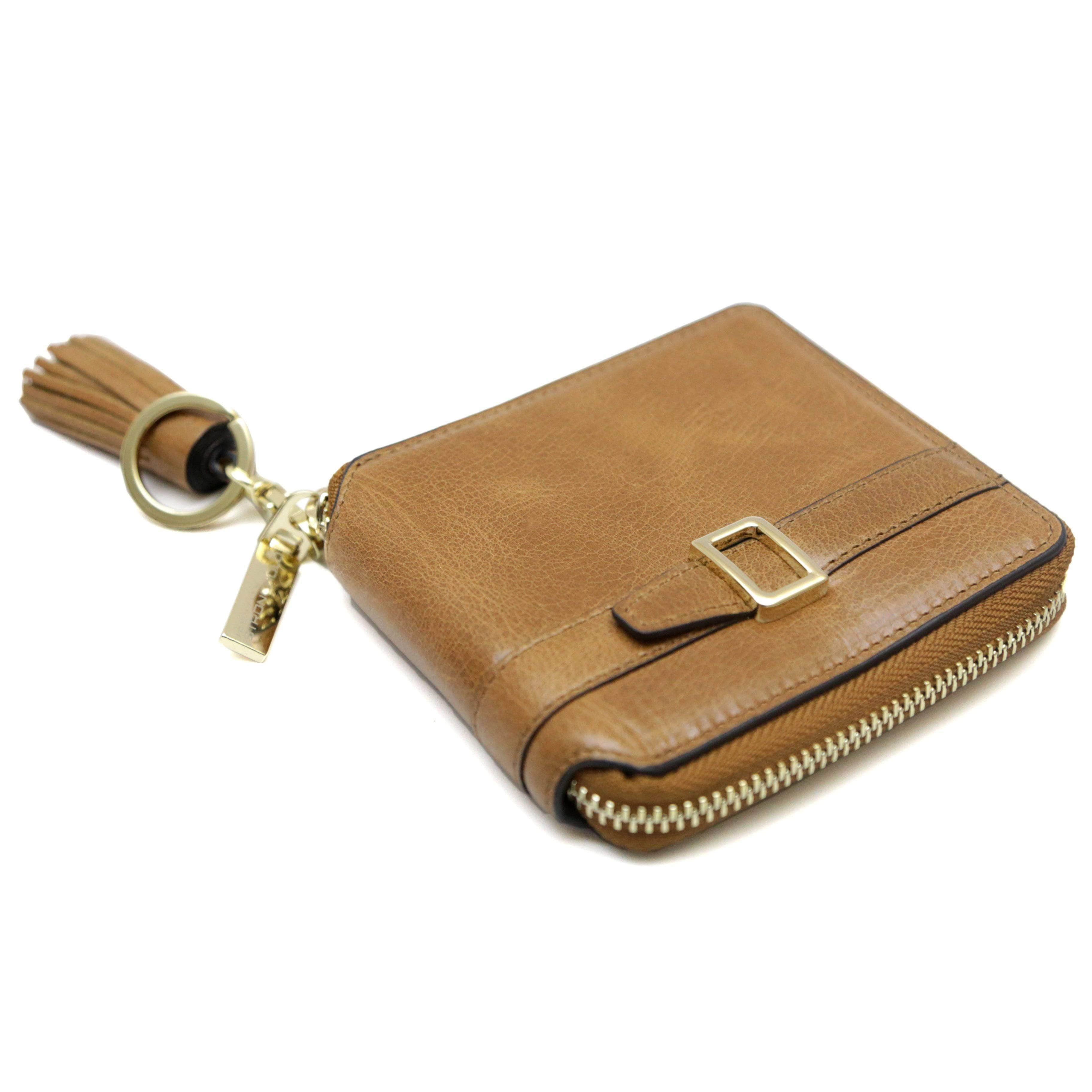 RFID Belted Ziparound Bifold - IDSH7106 - cognac