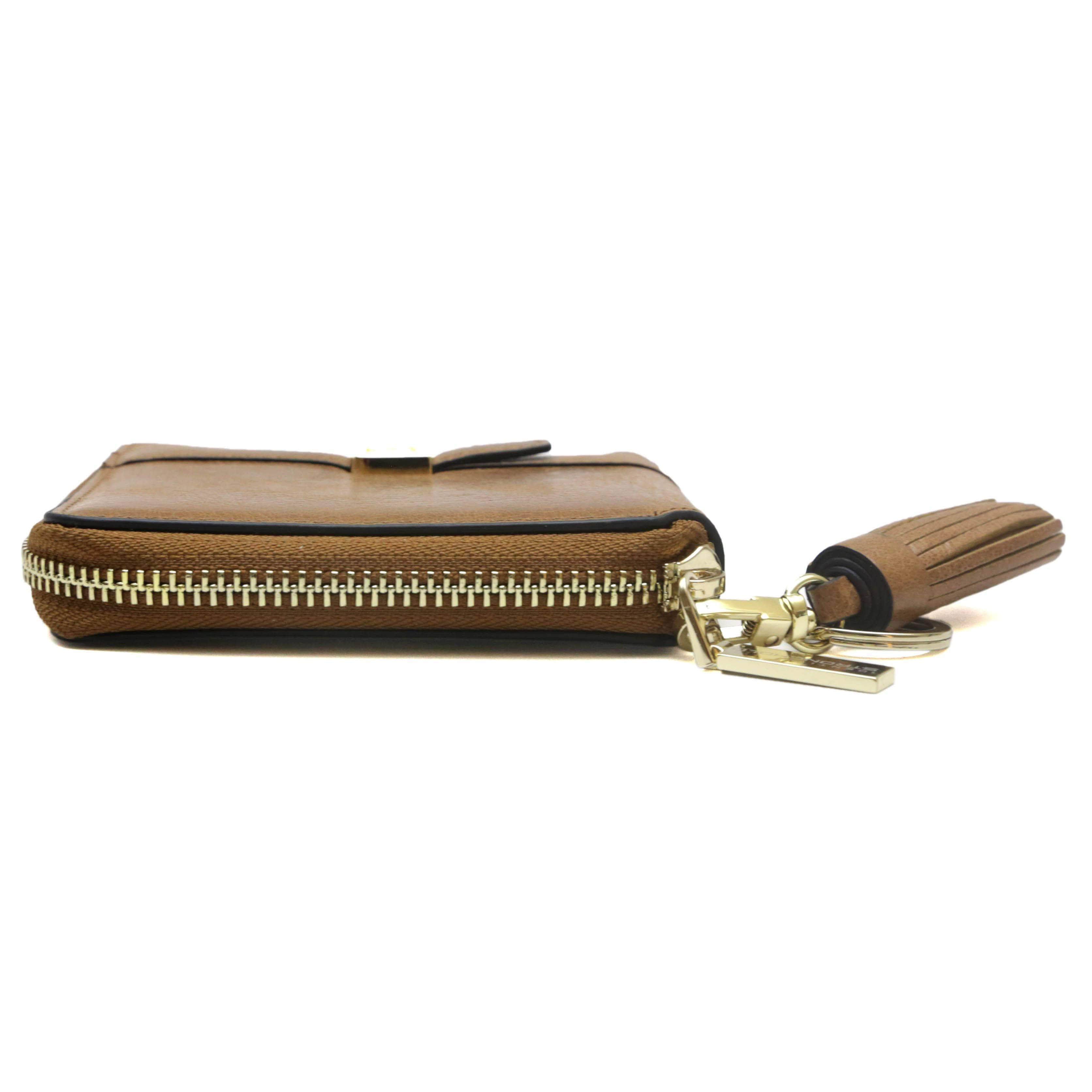 RFID Belted Ziparound Bifold - IDSH7106 - cognac