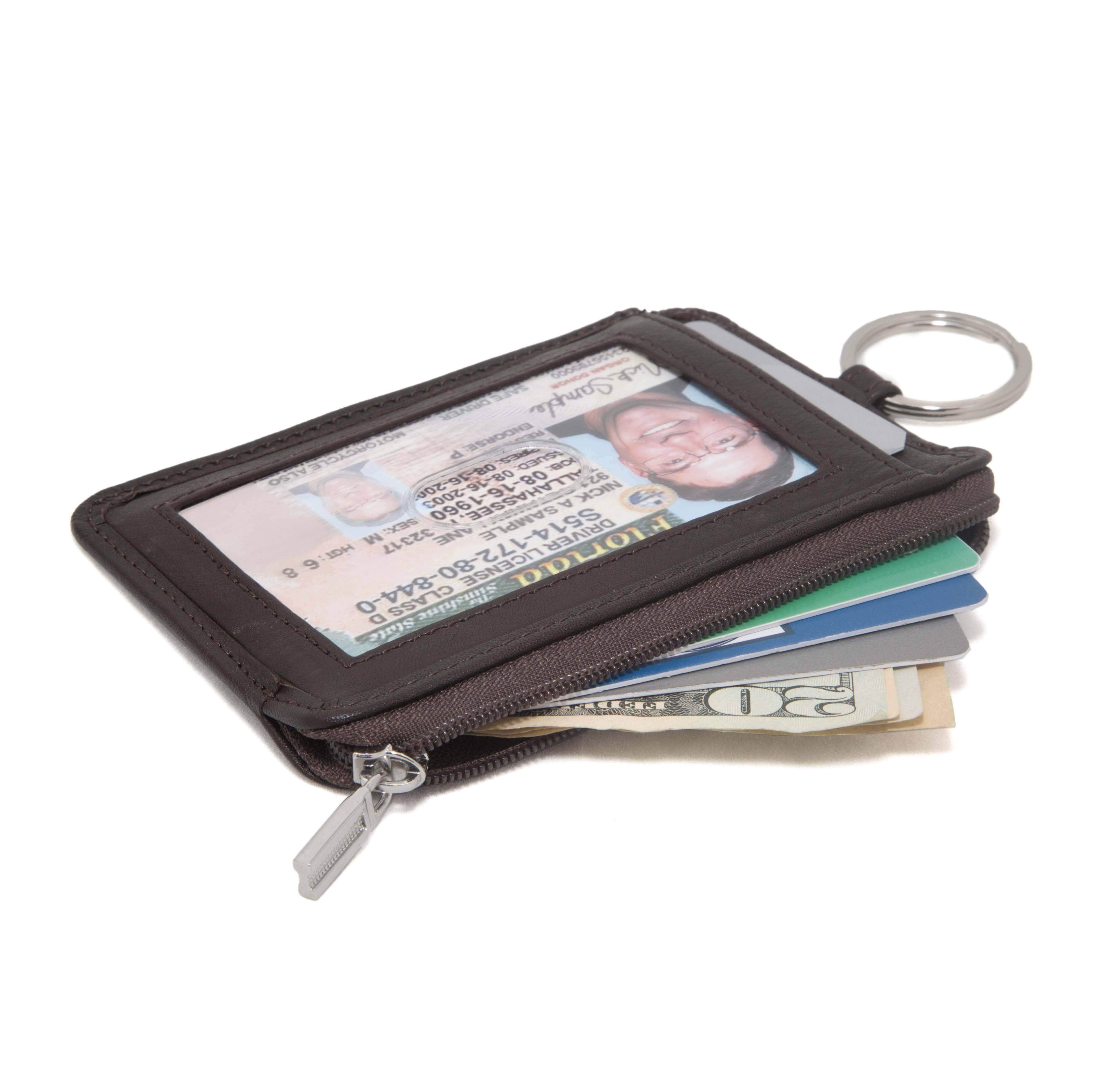 Fit+Double+ID+3+X+5+Credential+Case+License+Card+Holder+Leather+Made+USA  for sale online