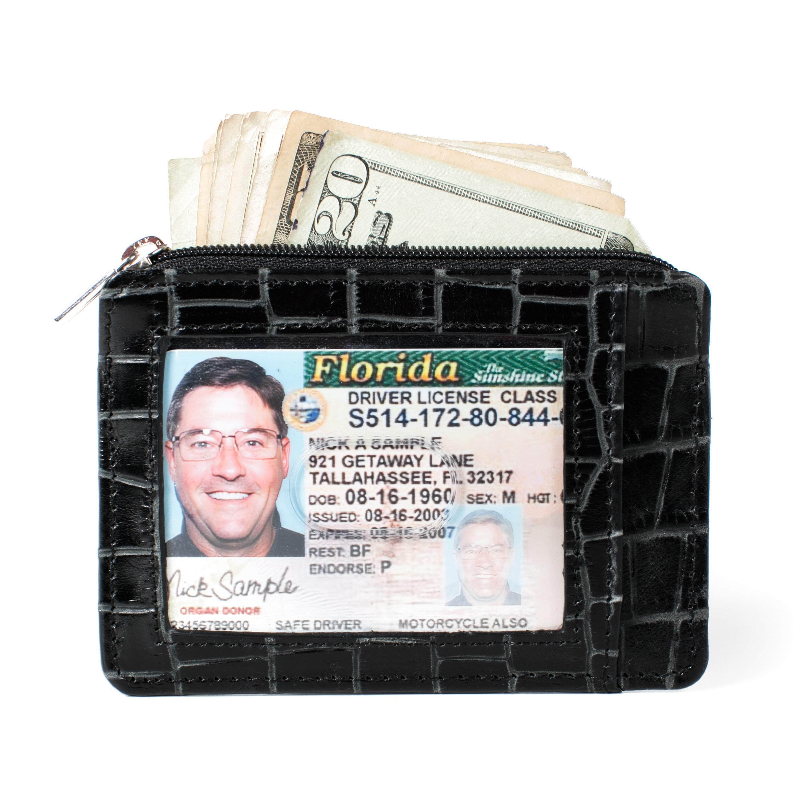 ID Stronghold Mini's Wallet RFID Wallet Mini - Croco Embossed