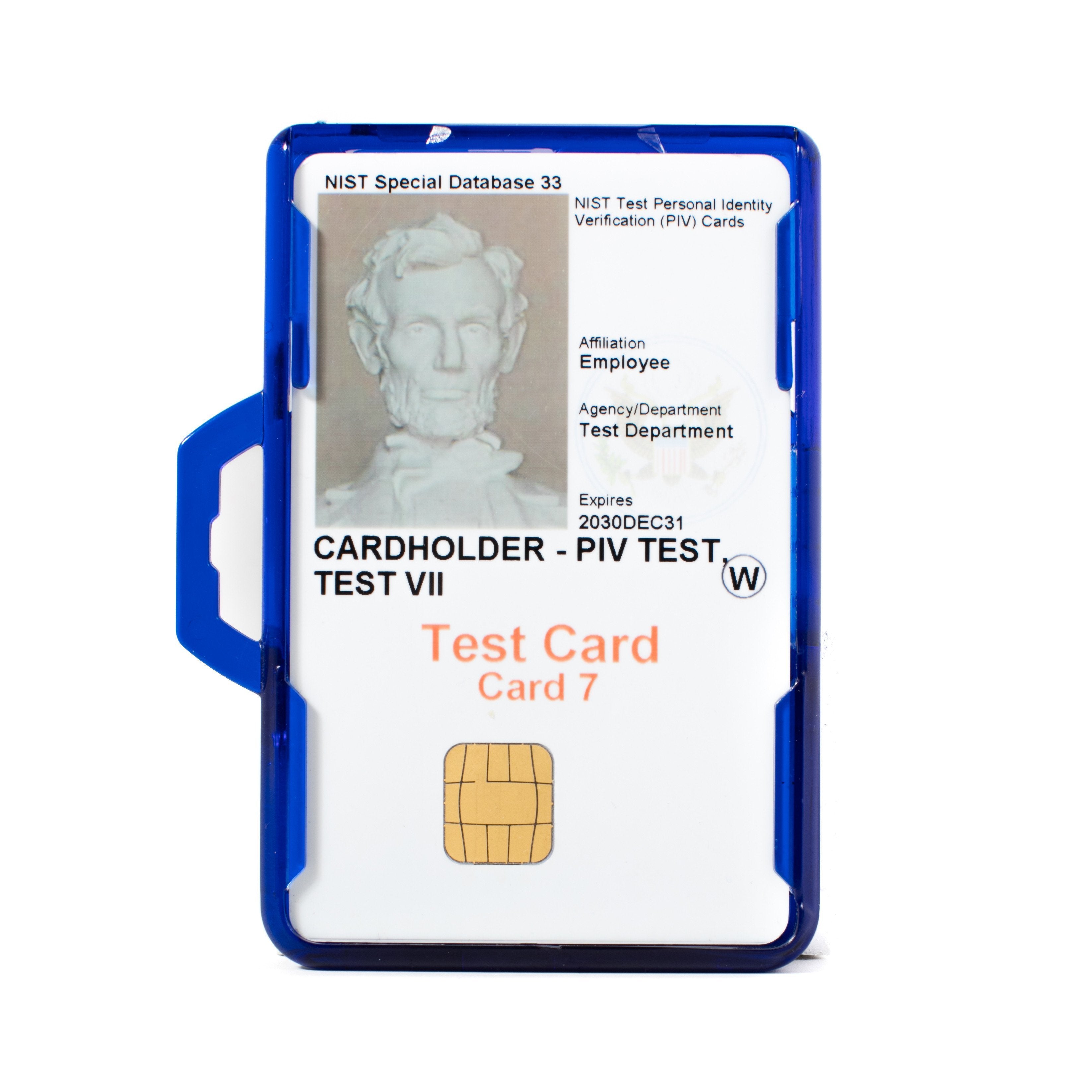 Secure Badge Holder DuoLite ® Horizontal 2 ID Card Holder - Blue - IDSH2004 - 002B - Blu