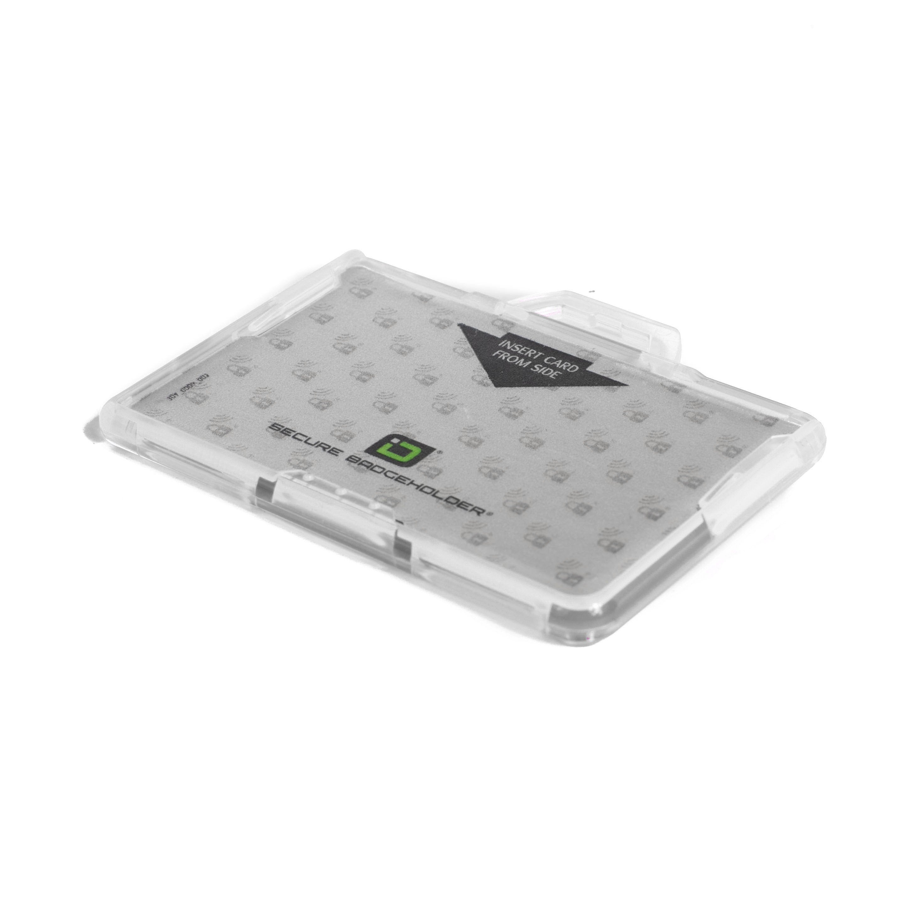 Secure Badge Holder DuoLite ® Horizontal 2 ID Card Holder - Clear - IDSH2004 - 002B - Clr